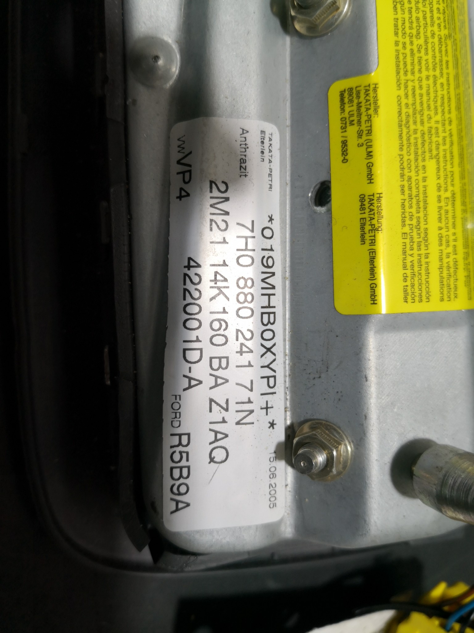 Airbag Banco Esq VOLKSWAGEN SHARAN (7M8, 7M9, 7M6) | 95 - 10 Imagem-4