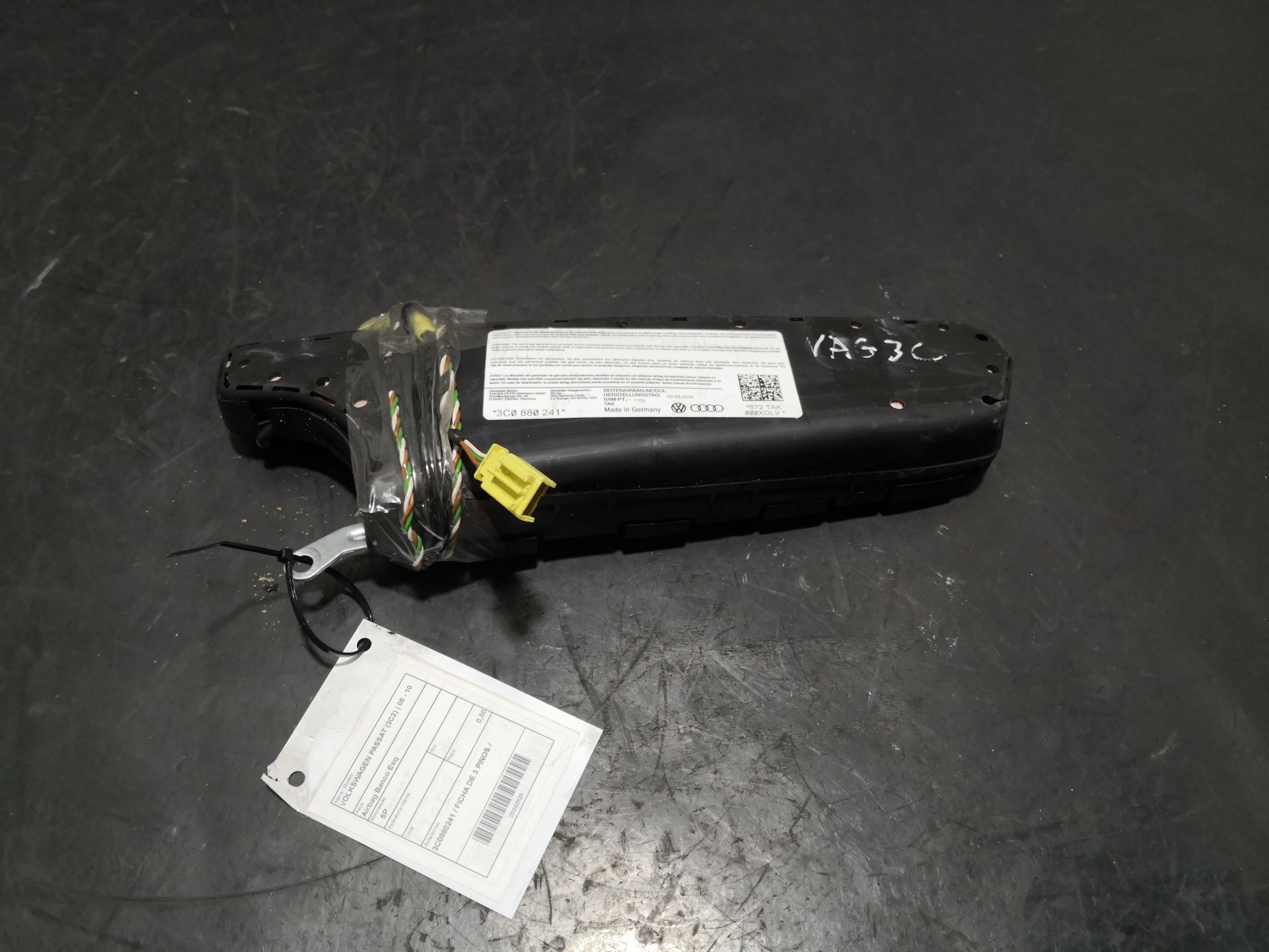 Airbag Banco Esq VOLKSWAGEN PASSAT (3C2) | 05 - 10 Imagem-1