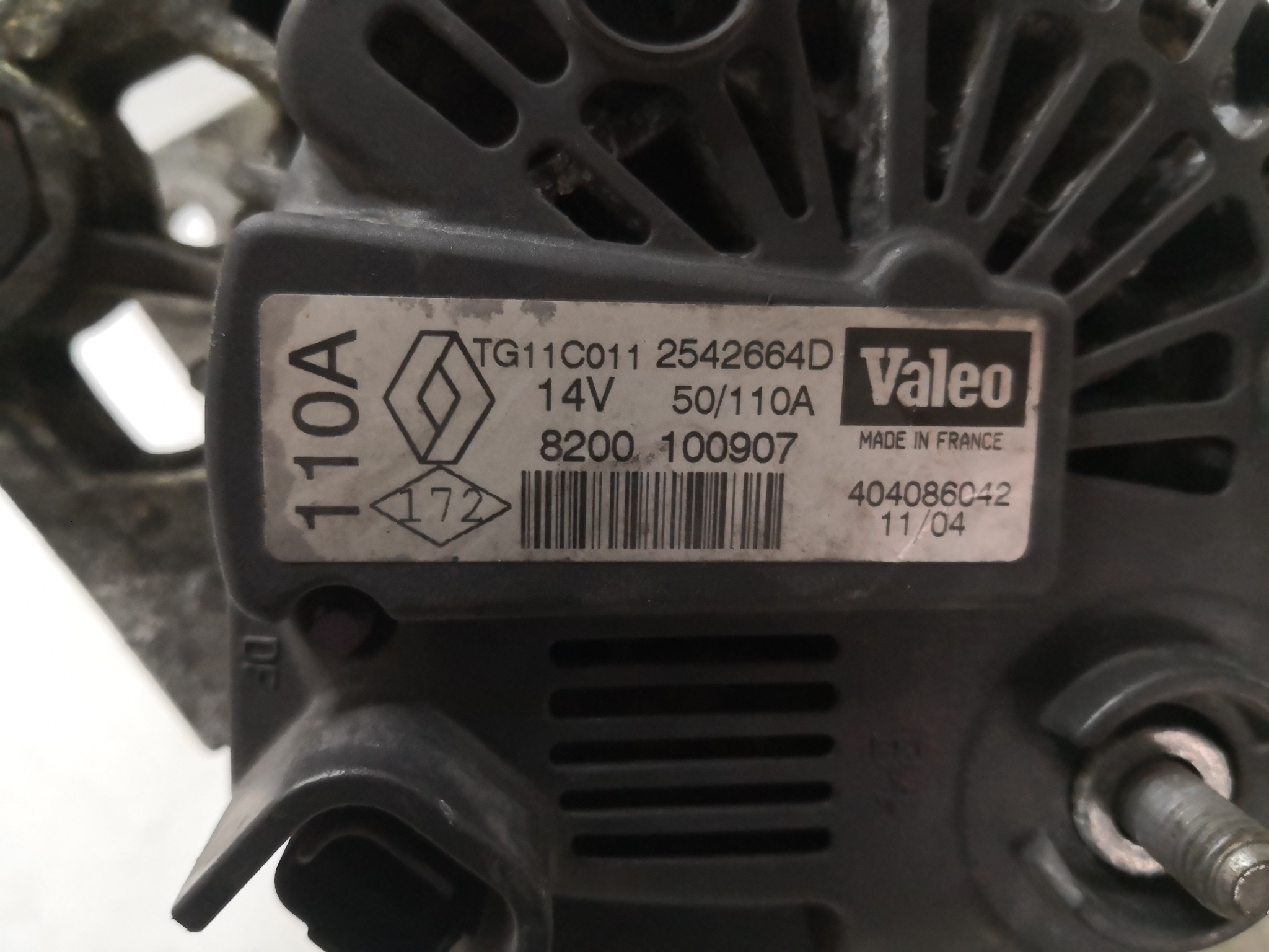 Alternador RENAULT SCÉNIC II (JM0/1_) | 03 - 10 Imagem-2