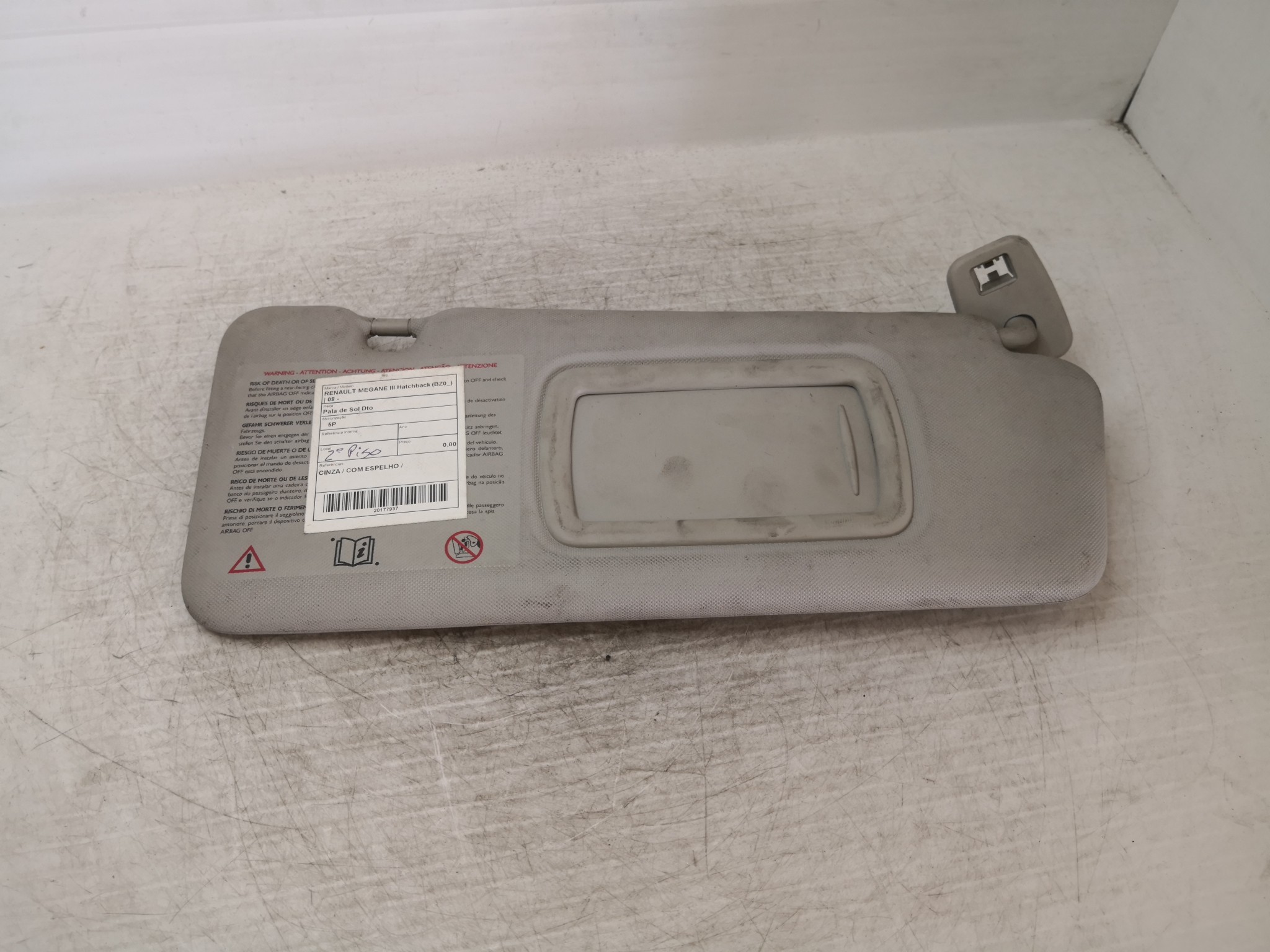 Pala de Sol Dto RENAULT - ID S_37936