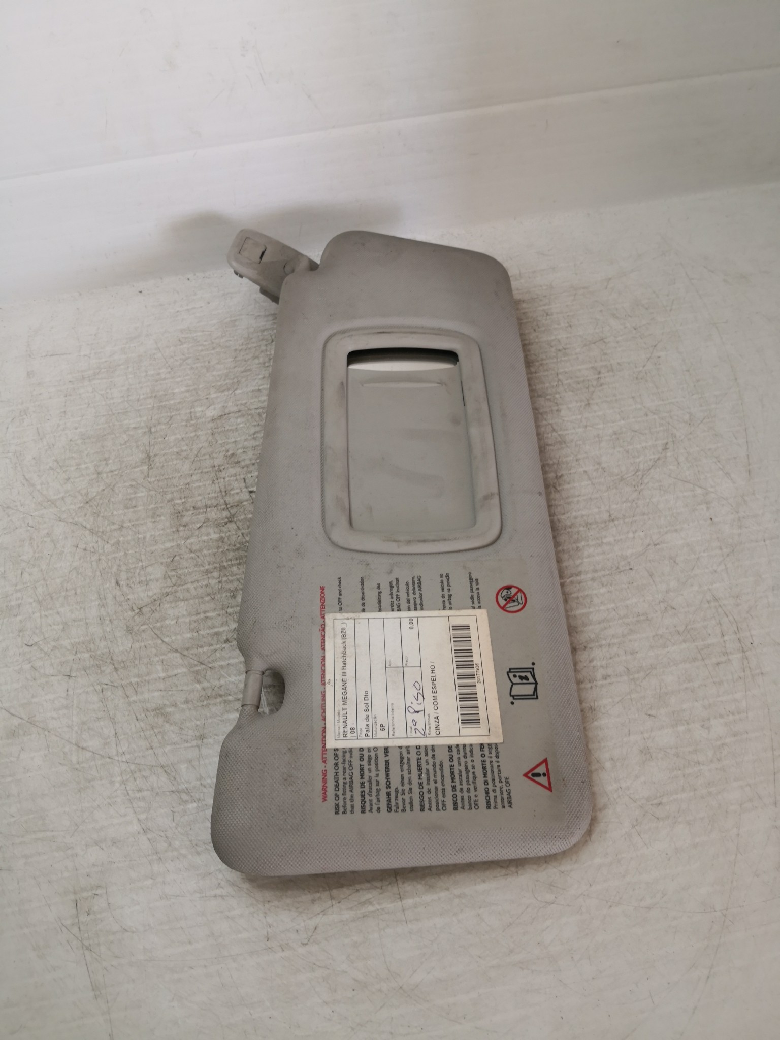 Pala de Sol Dto RENAULT MEGANE III Hatchback (BZ0/1_) | 08 -  Imagem-1