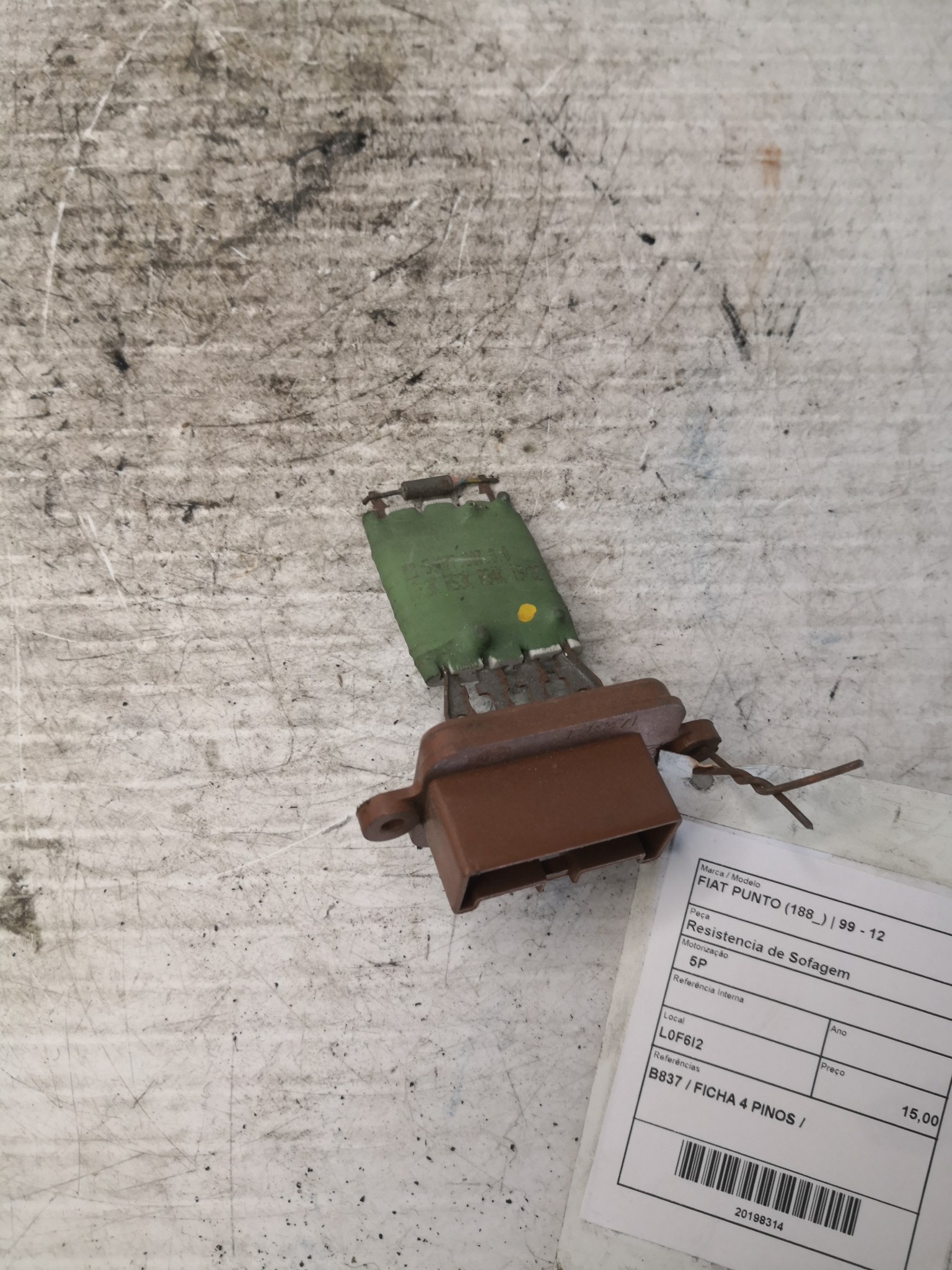 Resistencia de Sofagem FIAT PUNTO (188_) | 99 - 12 Imagem-2