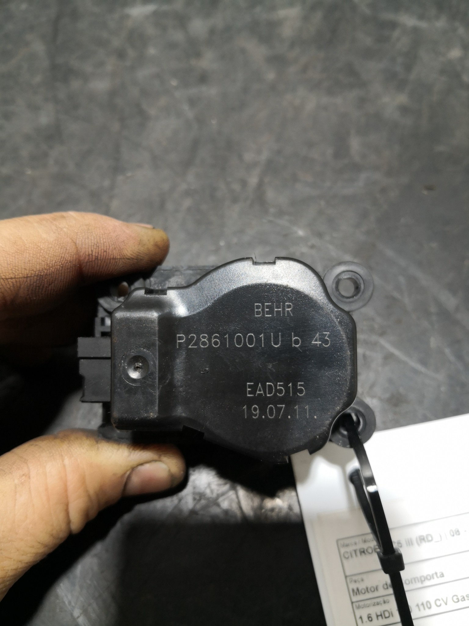 Motor de Comporta CITROEN - ID S_102951