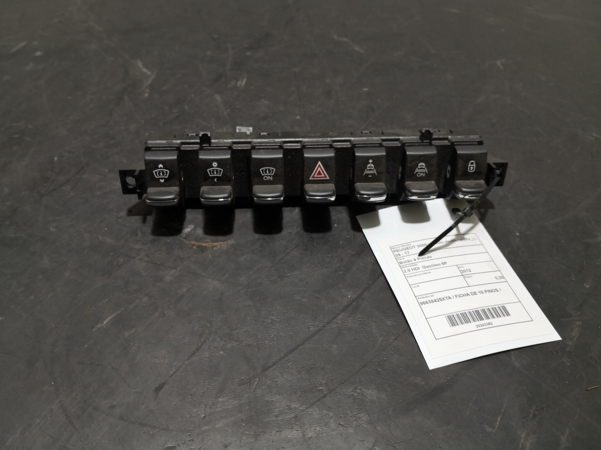 Botão 4 Piscas PEUGEOT - ID S_103381