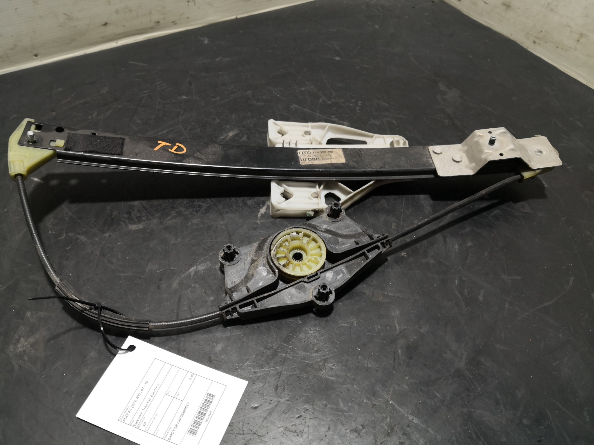 Elevador Trás Dto Electrico AUDI - ID S_103662