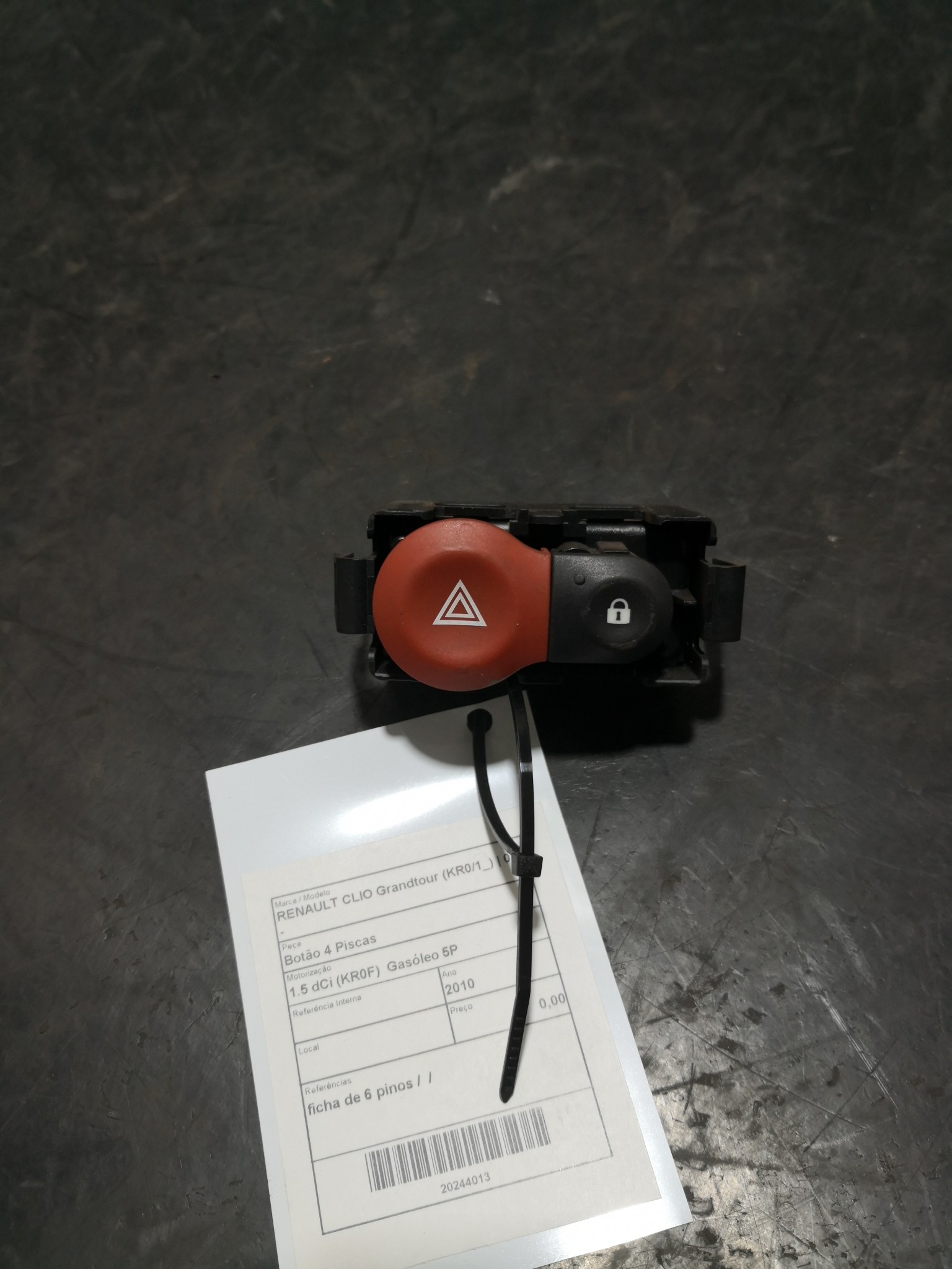 Botão 4 Piscas RENAULT CLIO Grandtour (KR0/1_) | 08 -  Imagem-1