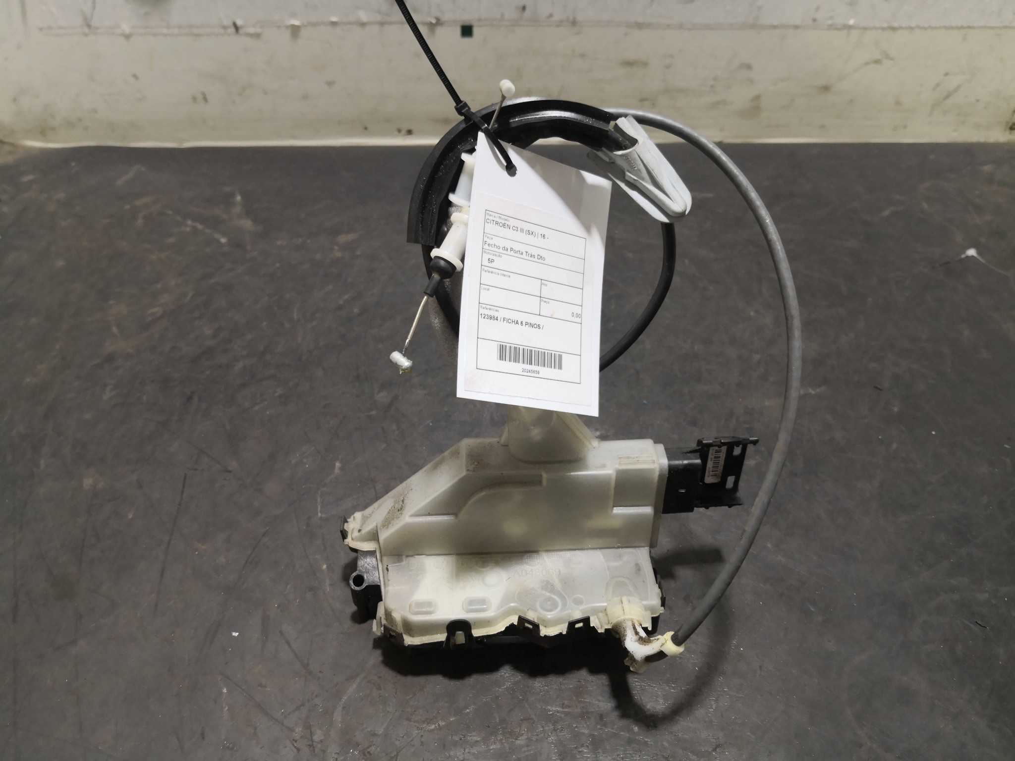 Fecho da Porta Trás Dto CITROEN - ID S_105658