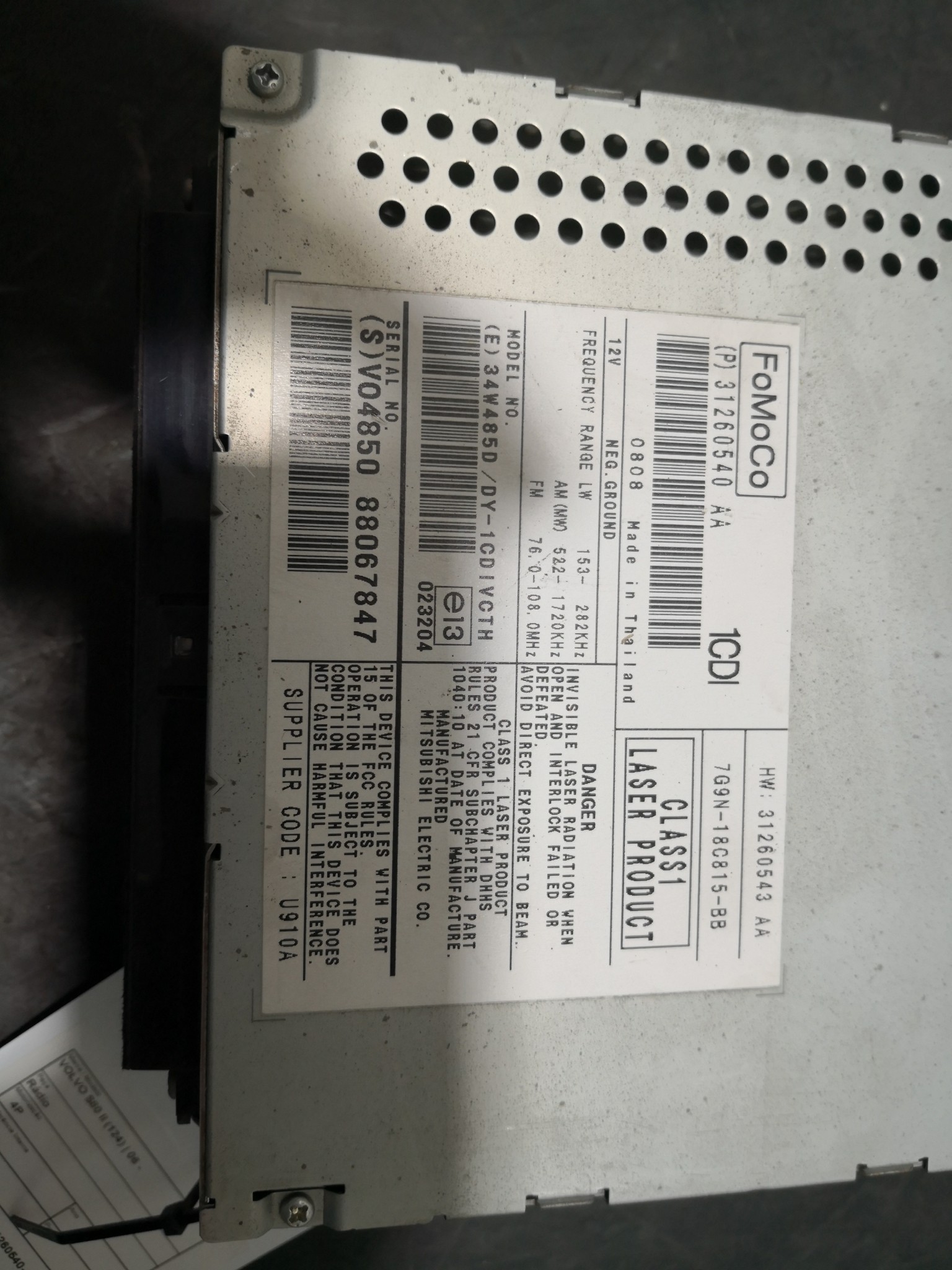 Rádio VOLVO S80 II (124) | 06 -  Imagem-1