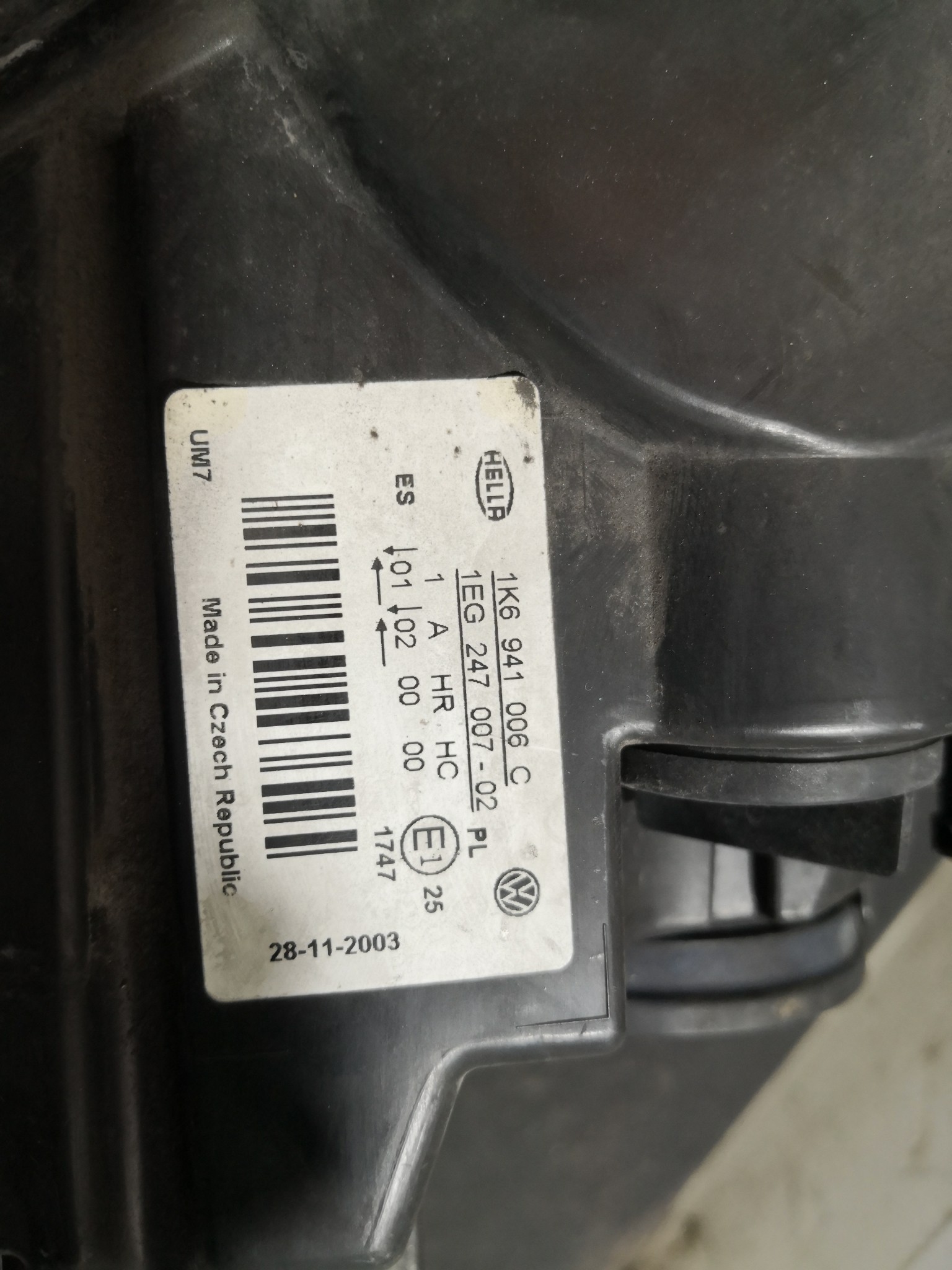 Ótica Dto VOLKSWAGEN GOLF V (1K1) | 03 - 09 Imagem-1