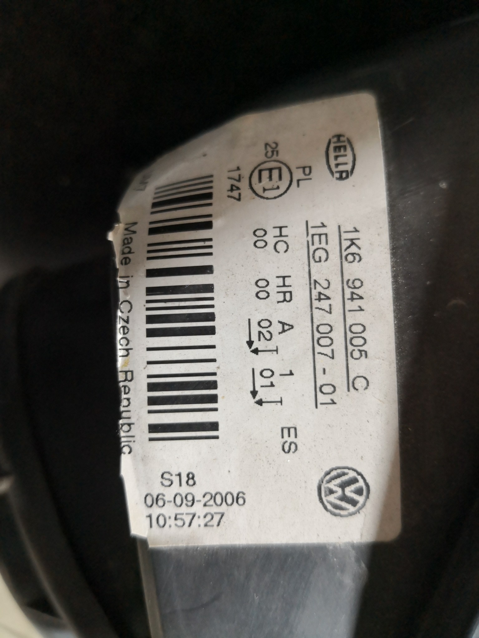 Ótica Esq VOLKSWAGEN GOLF V (1K1) | 03 - 09 Imagem-2