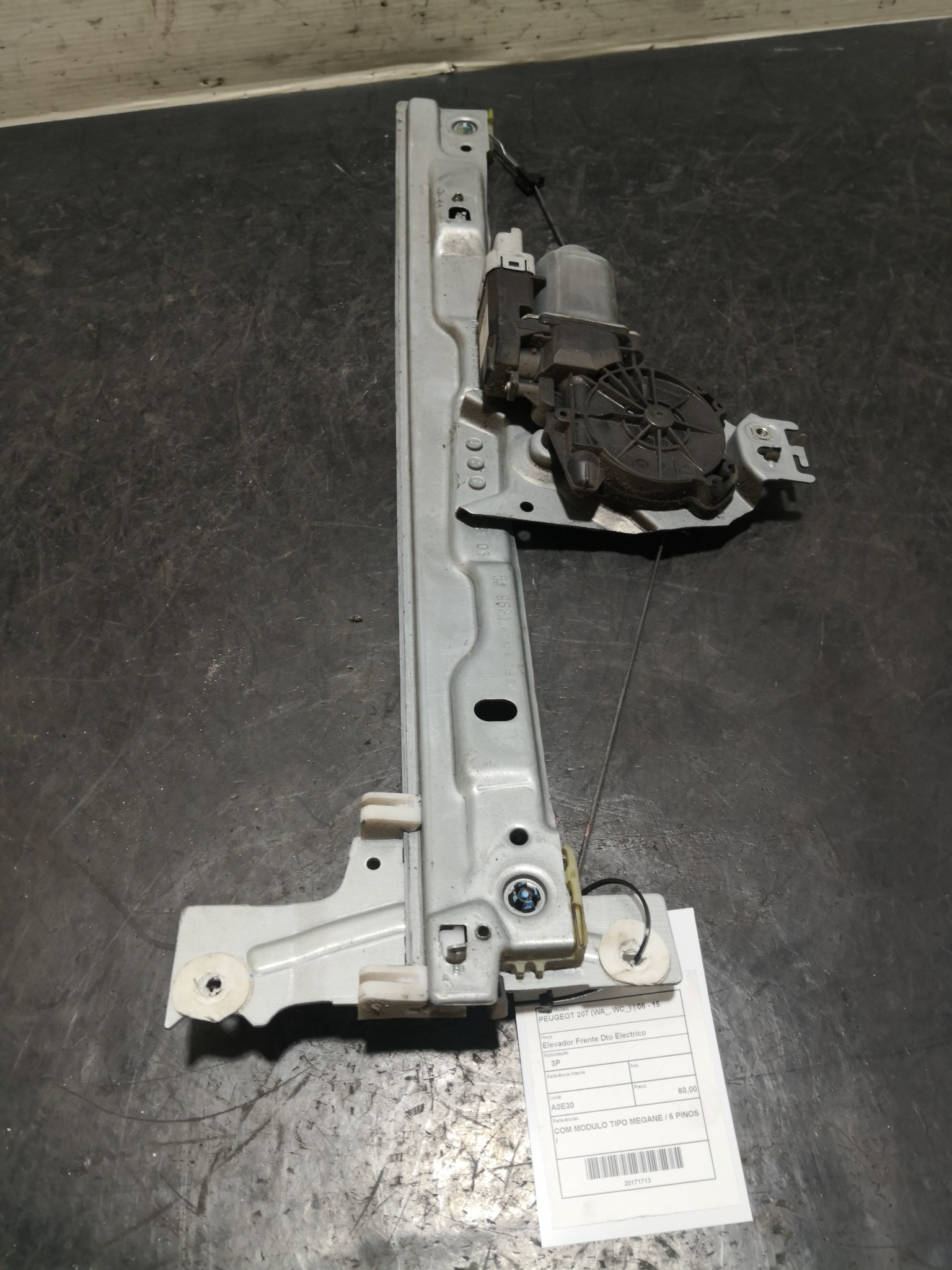 Elevador Frente Dto Electrico PEUGEOT - ID S_31712