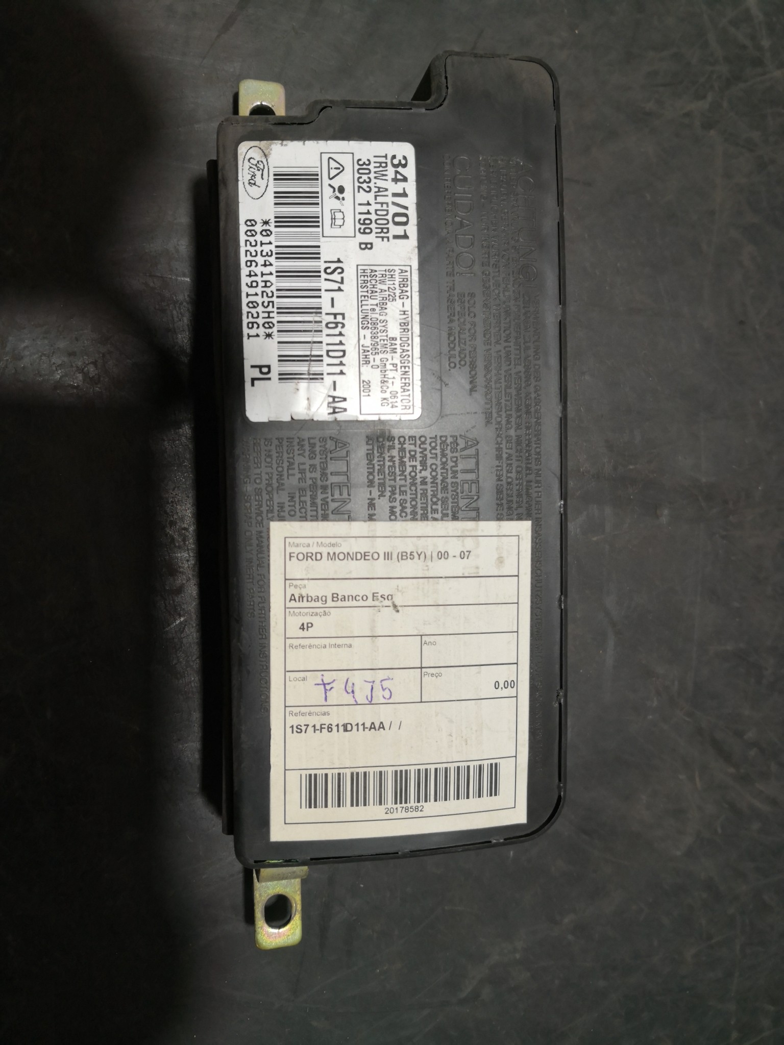 Airbag Banco Esq FORD - ID S_38581