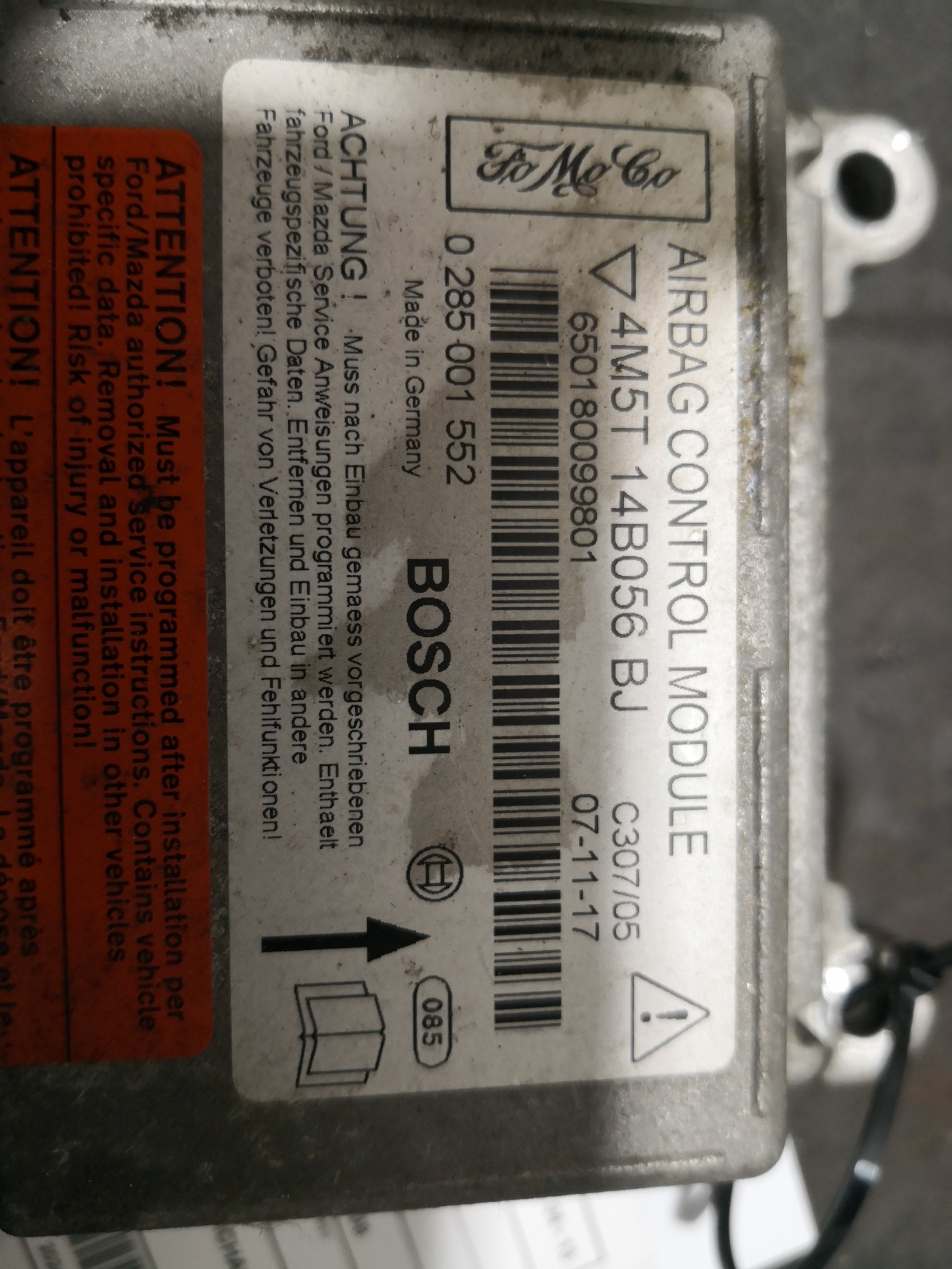 Centralina de Airbags FORD FOCUS II (DA_, HCP, DP) | 04 - 13 Imagem-1