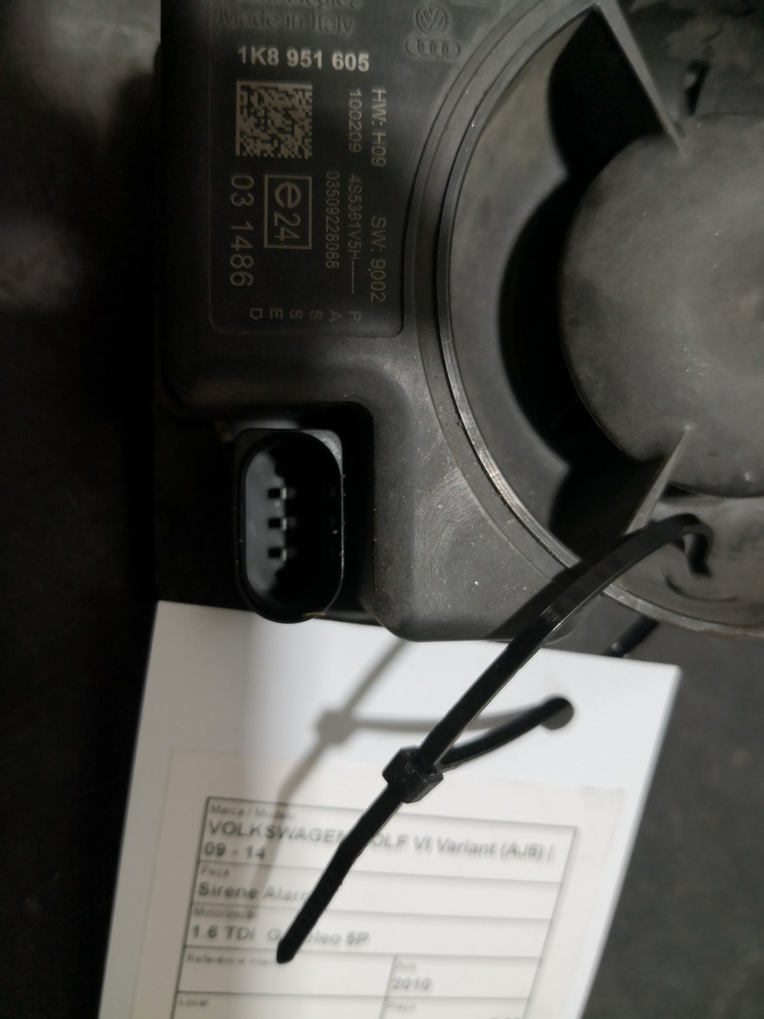 Sirene Alarme VOLKSWAGEN GOLF VI Variant (AJ5) | 09 - 14 Imagem-1