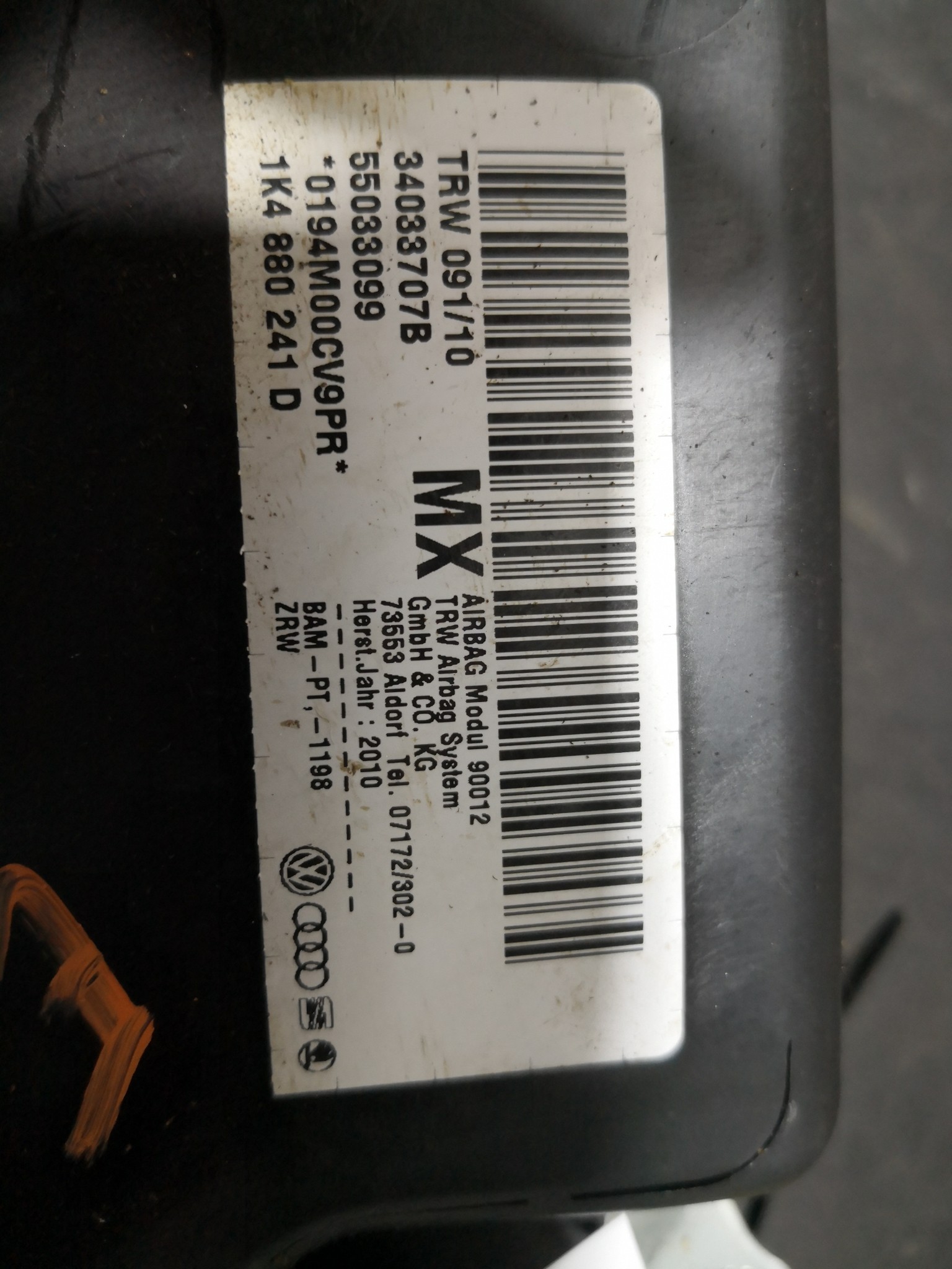 Airbag Banco Esq VOLKSWAGEN GOLF VI Variant (AJ5) | 09 - 14 Imagem-2