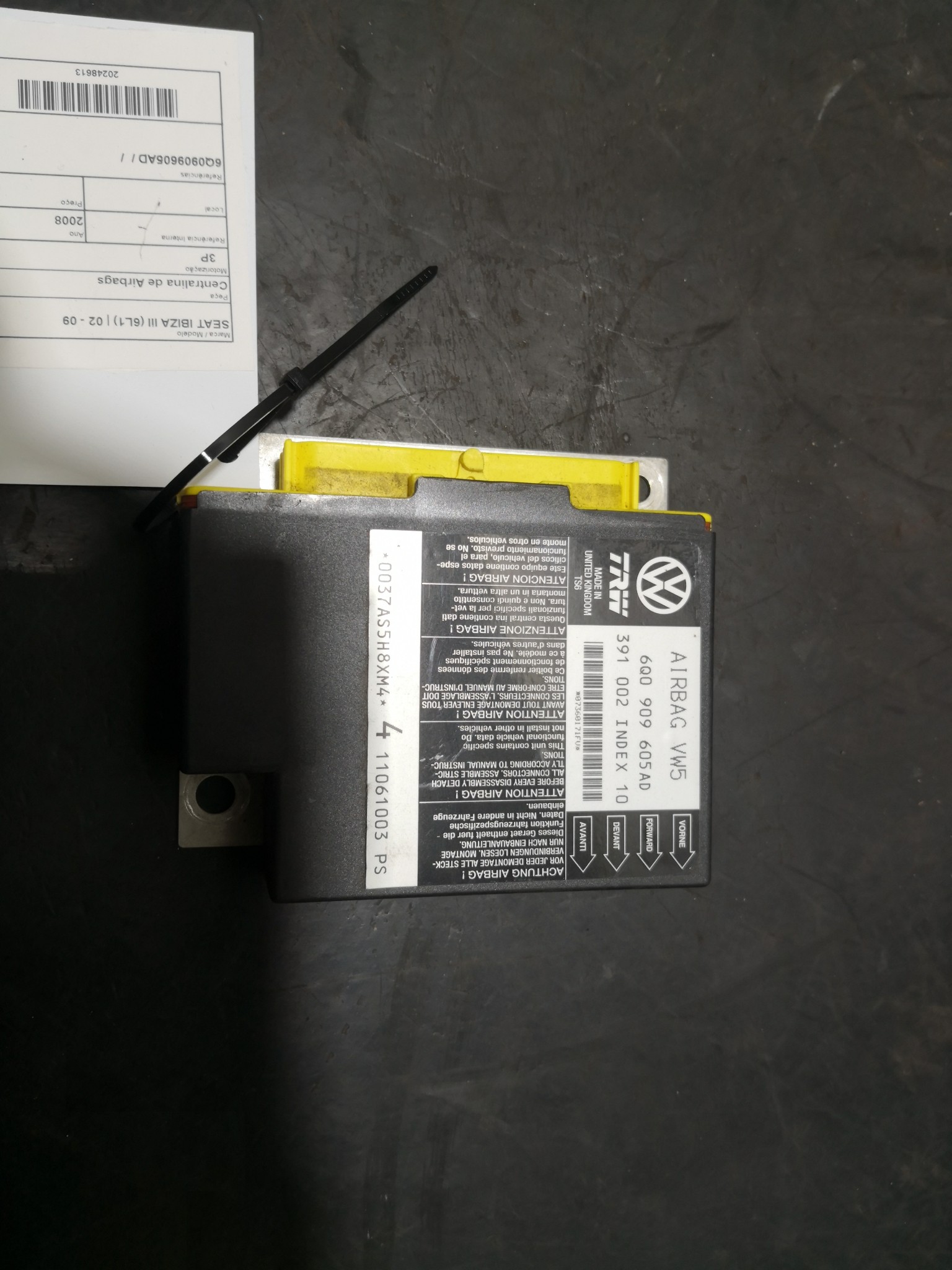 Centralina de Airbags SEAT IBIZA III (6L1) | 02 - 09 Imagem-1