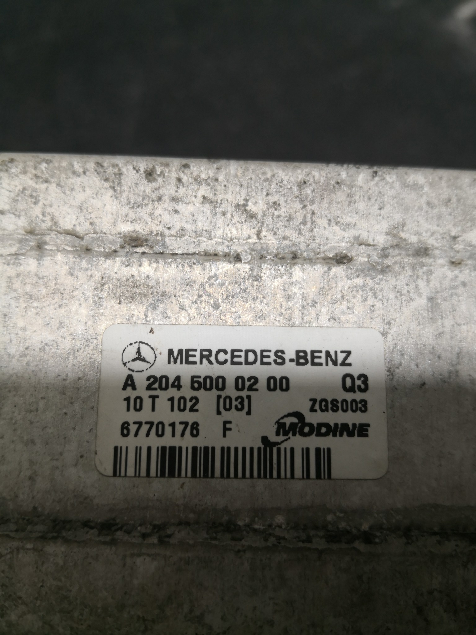 Radiador do Intercooler MERCEDES-BENZ E-CLASS (W212) | 09 - 16 Imagem-1