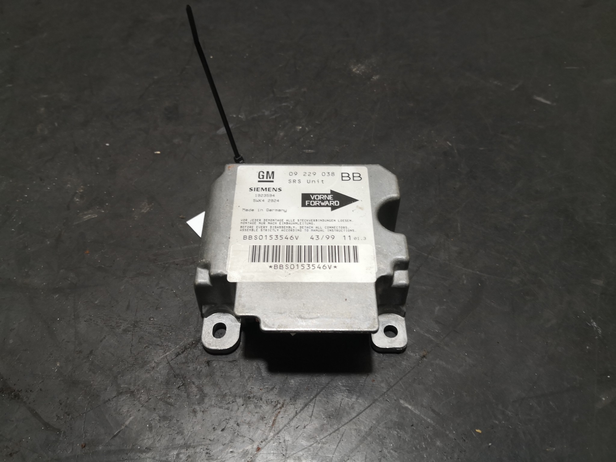 Centralina de Airbags OPEL - ID S_110348