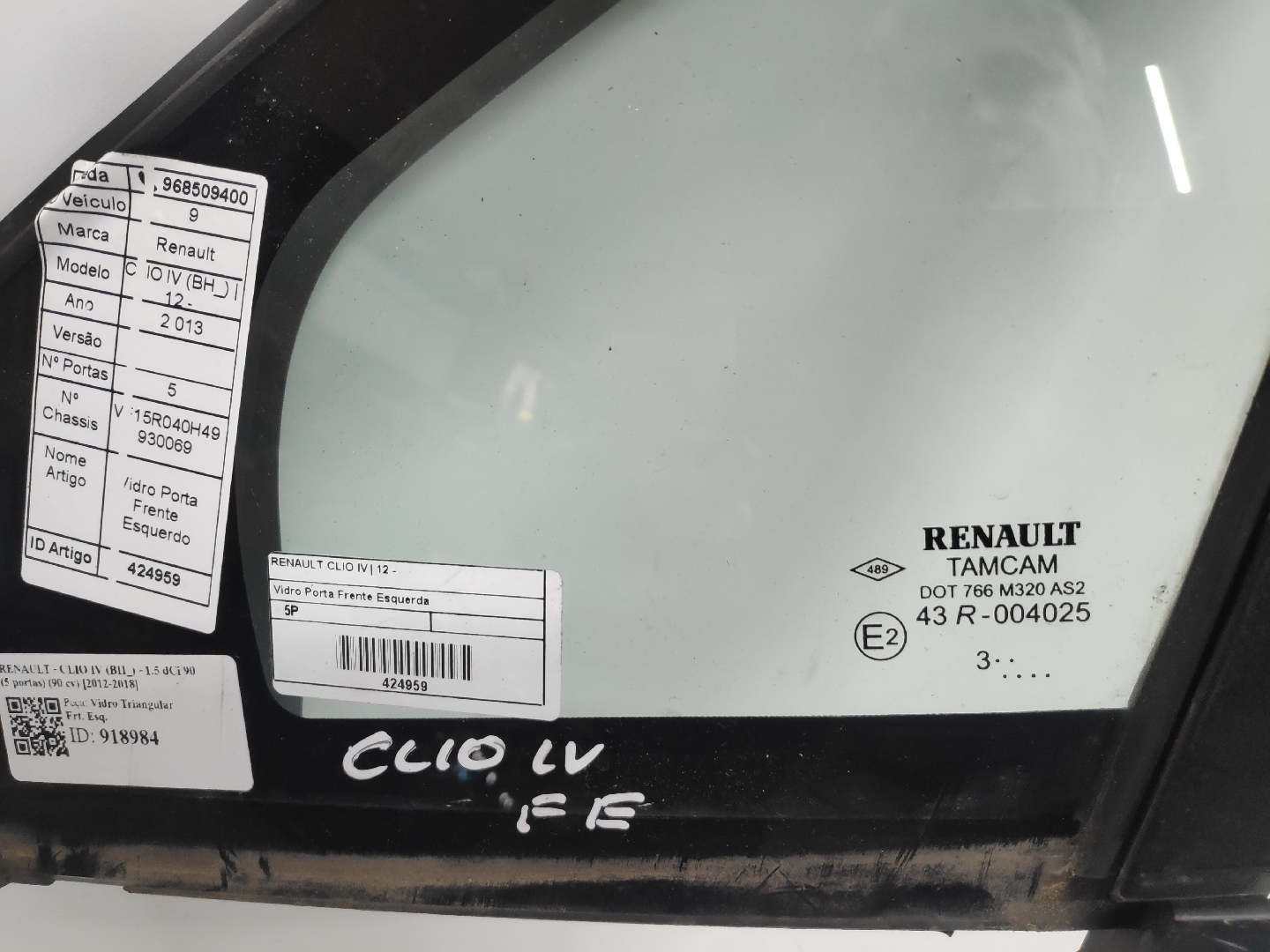 Vidro Porta Frente Esquerdo RENAULT CLIO IV (BH_) | 12 -  Imagem-2