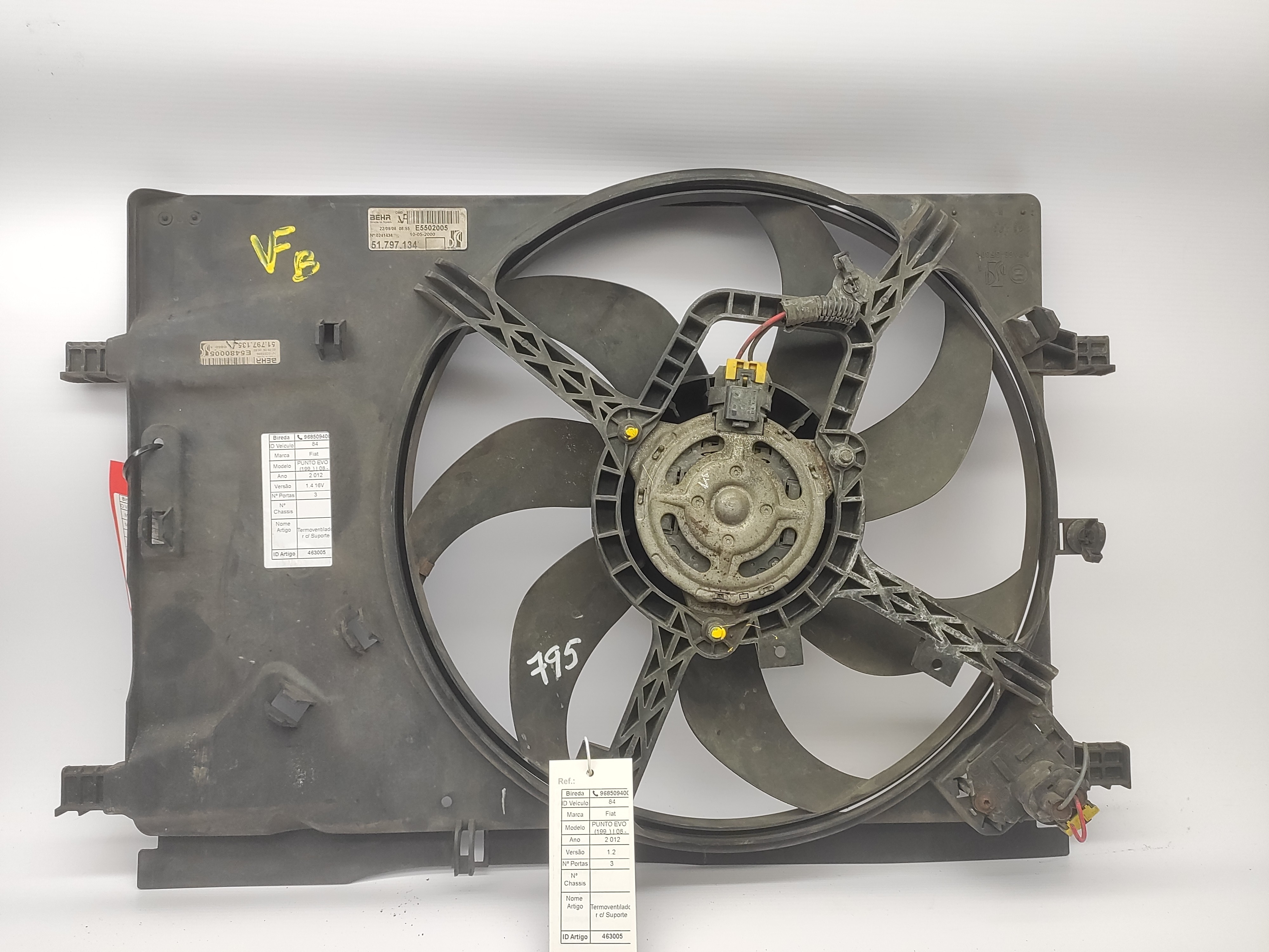 MOTEUR VENTILATEUR RADIATEUR FIAT PUNTO