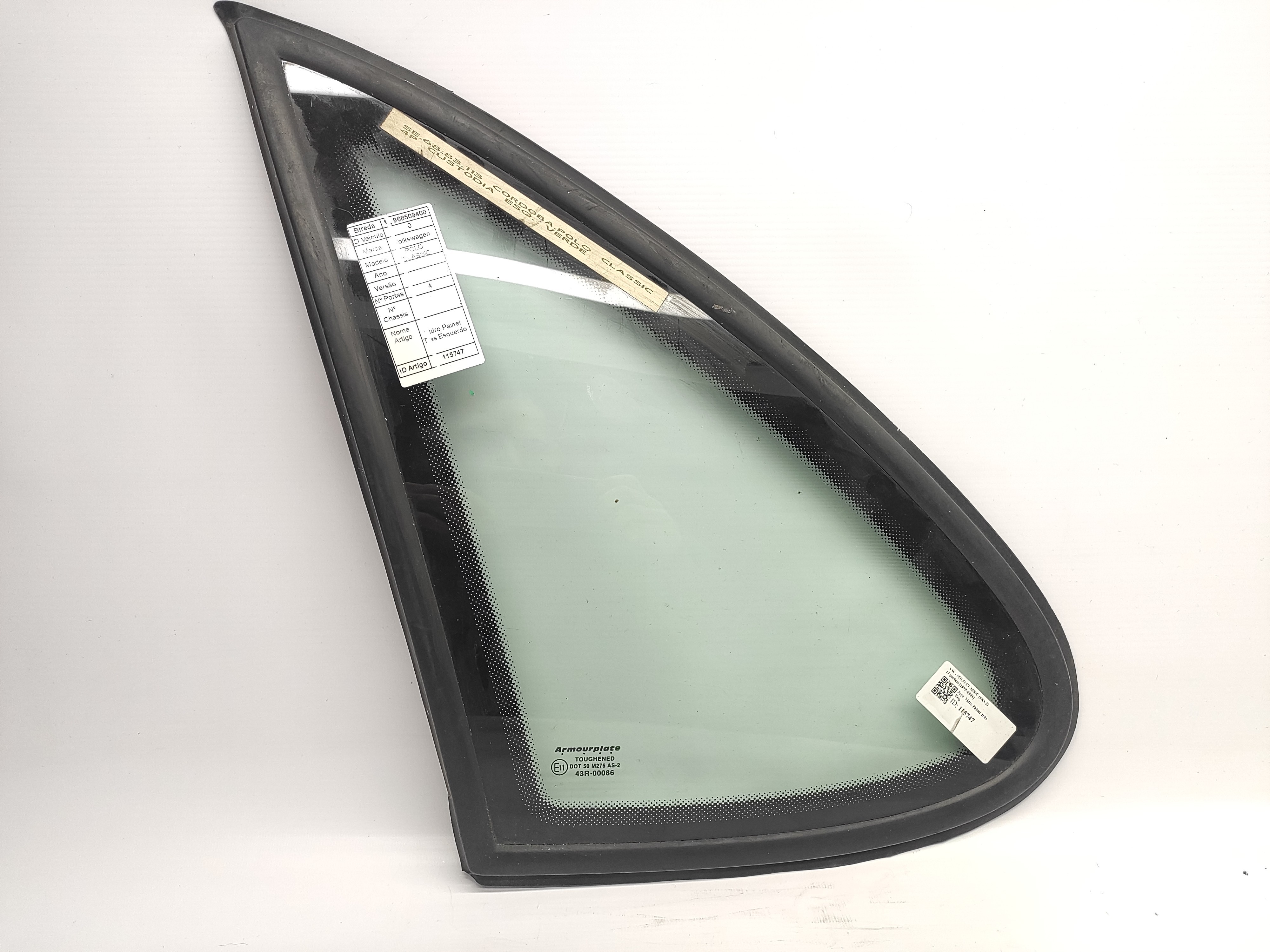 Rear left quarter glass VOLKSWAGEN POLO CLASSIC Bireda