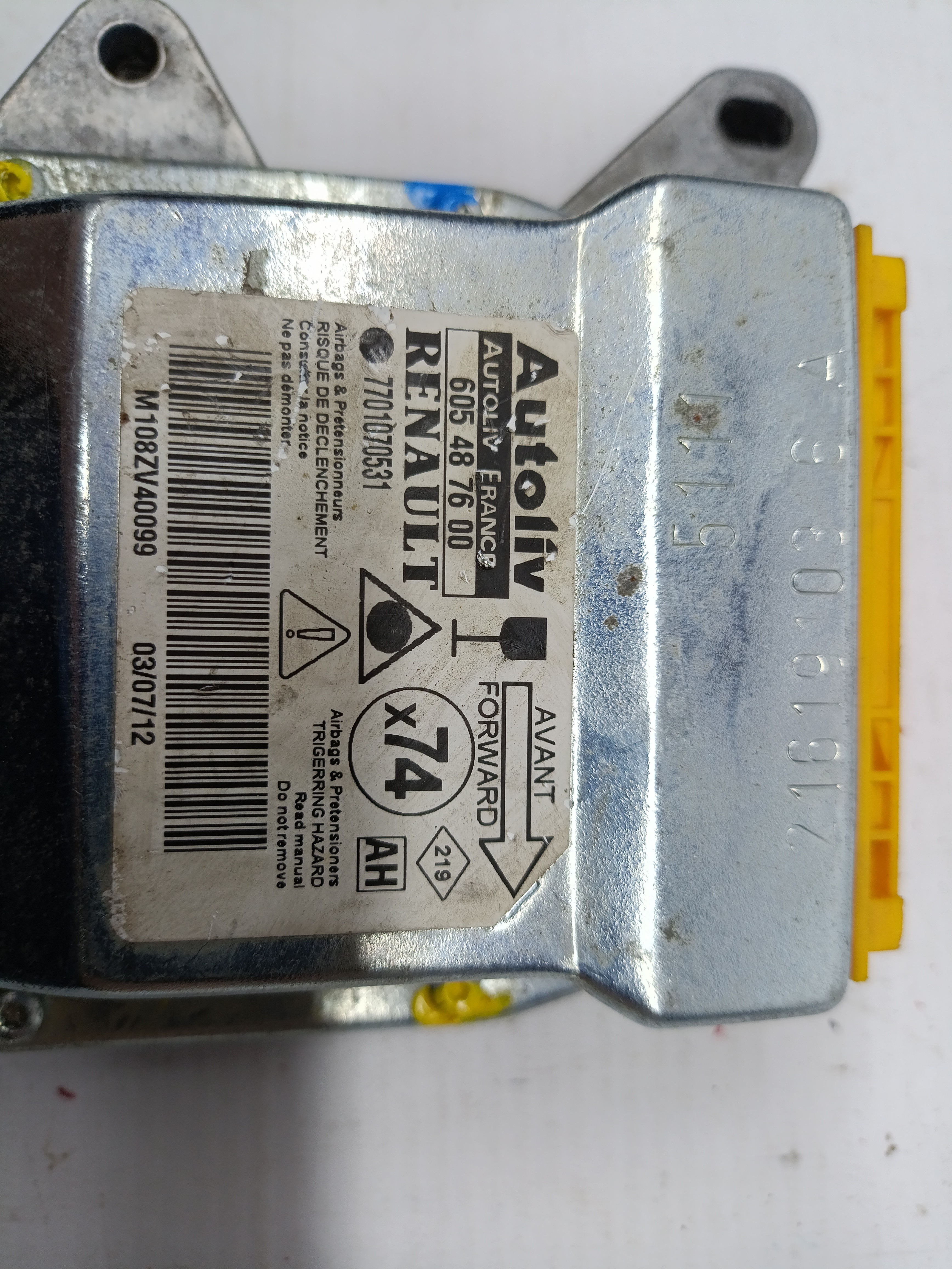 Centralina de Airbags RENAULT LAGUNA II Grandtour (KG0/1_) | 01 - 07