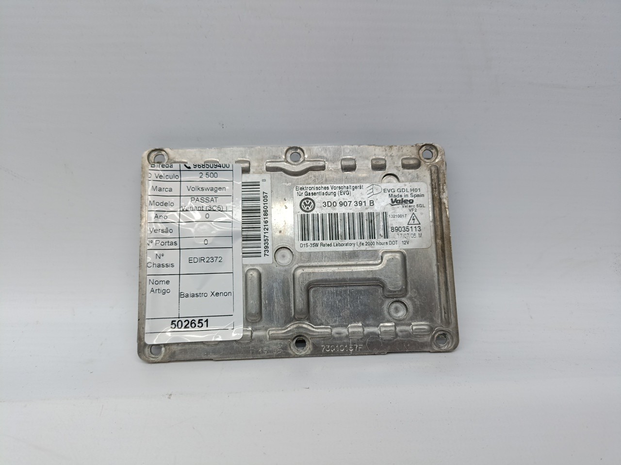 Balastro Xenon VOLKSWAGEN PASSAT Variant (3C5) | 05 - 11