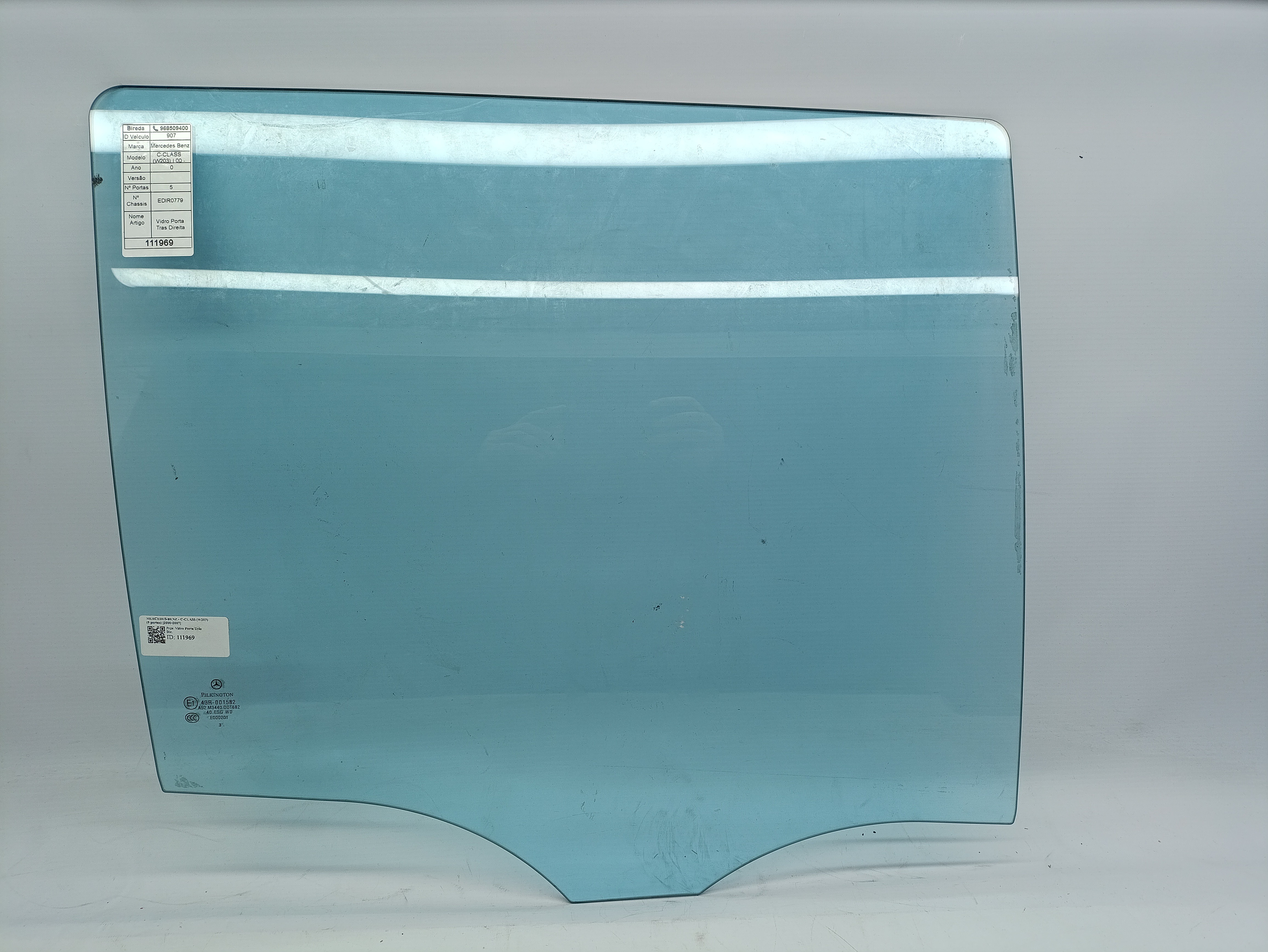 Vidrio Puerta Trasero derecho MERCEDES-BENZ C-CLASS (W203) | 00 - 07