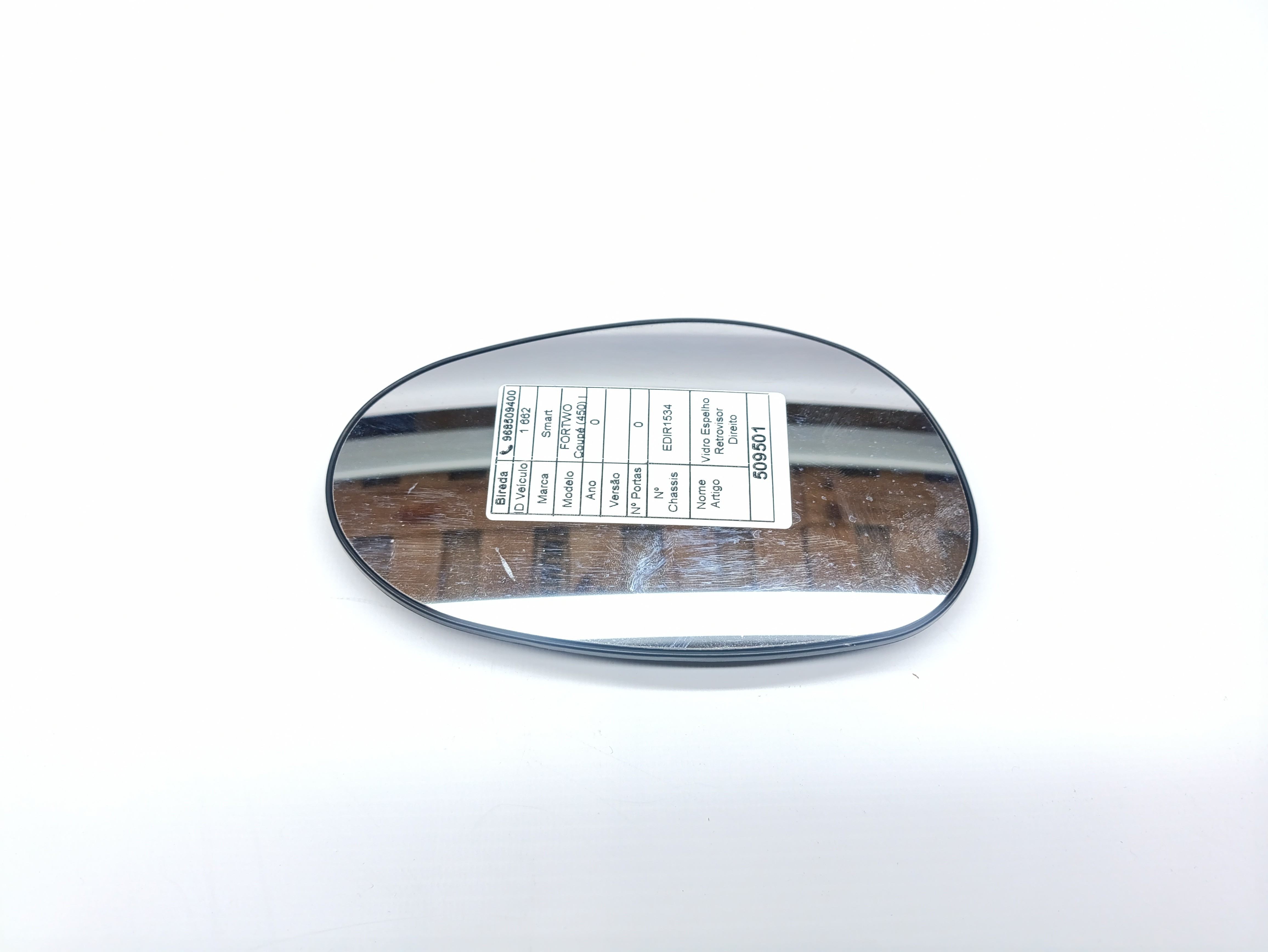 Vidro Espelho Retrovisor Direito SMART FORTWO Coupé (450) | 04 - 07