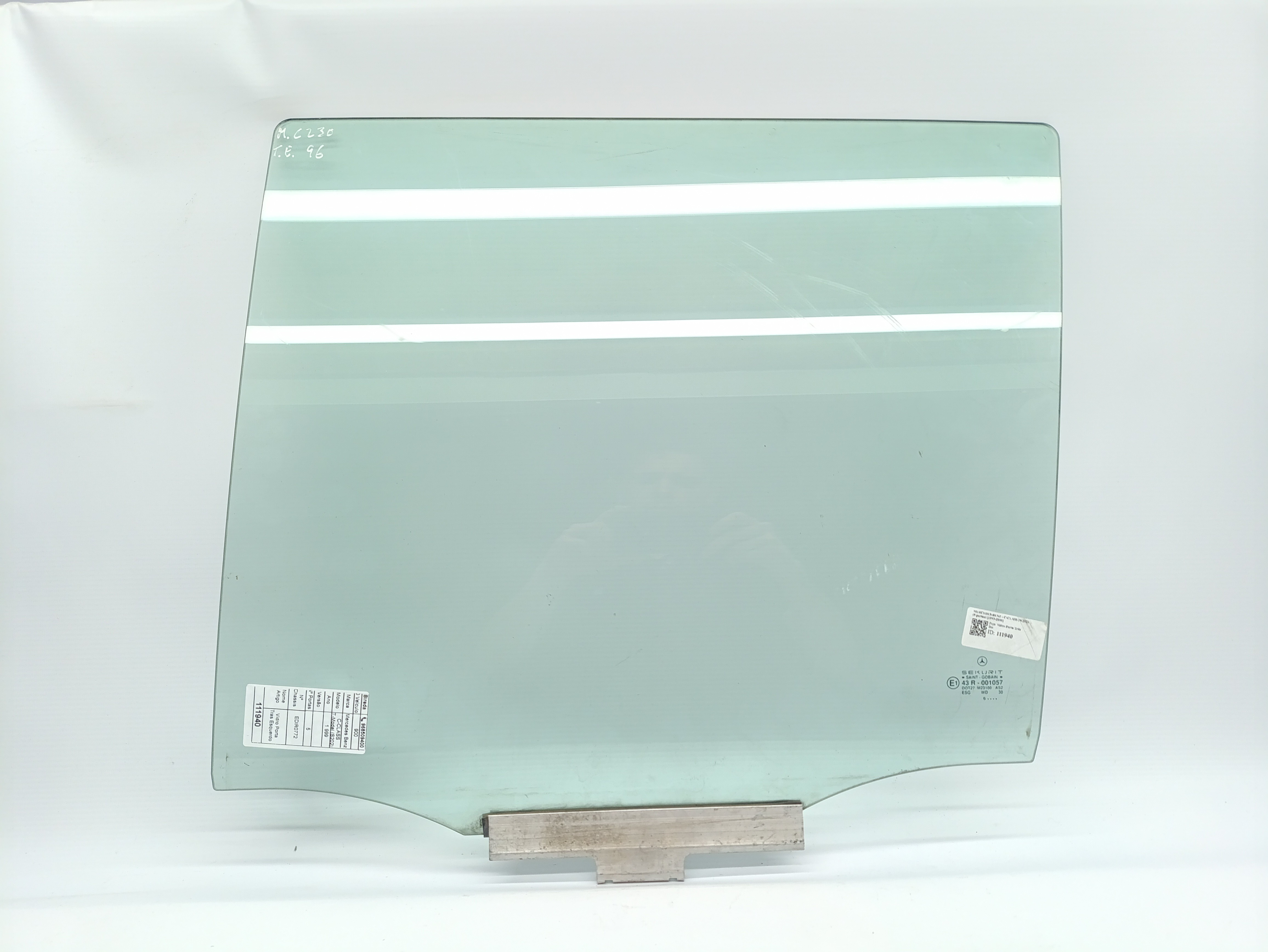 Vidrio Puerta trasero Izquierda MERCEDES-BENZ C-CLASS T-Model (S202) | 96 - 01