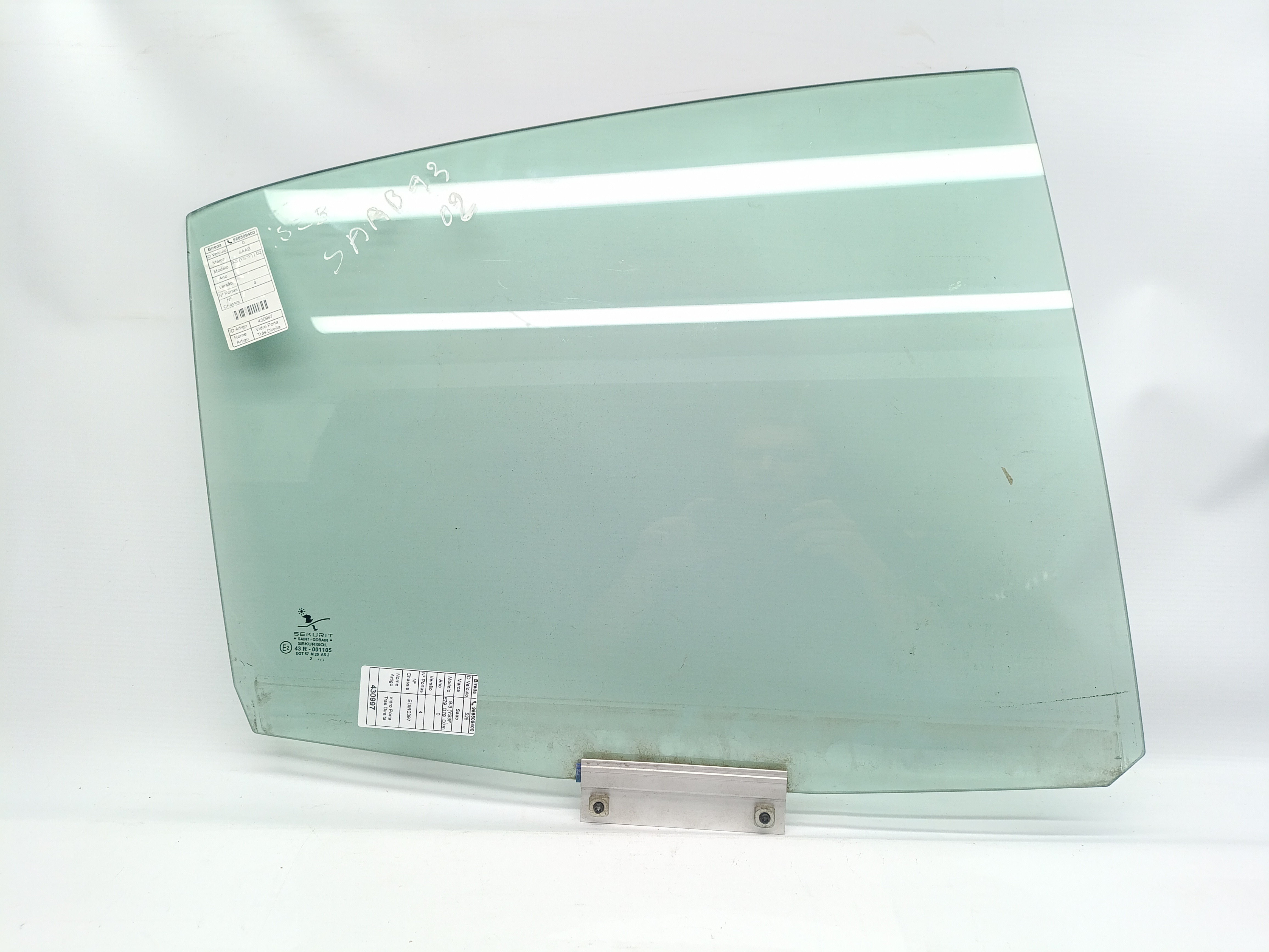 Vidrio Puerta Trasero derecho SAAB 9-3 (YS3F, E79, D79, D75) | 02 - 15