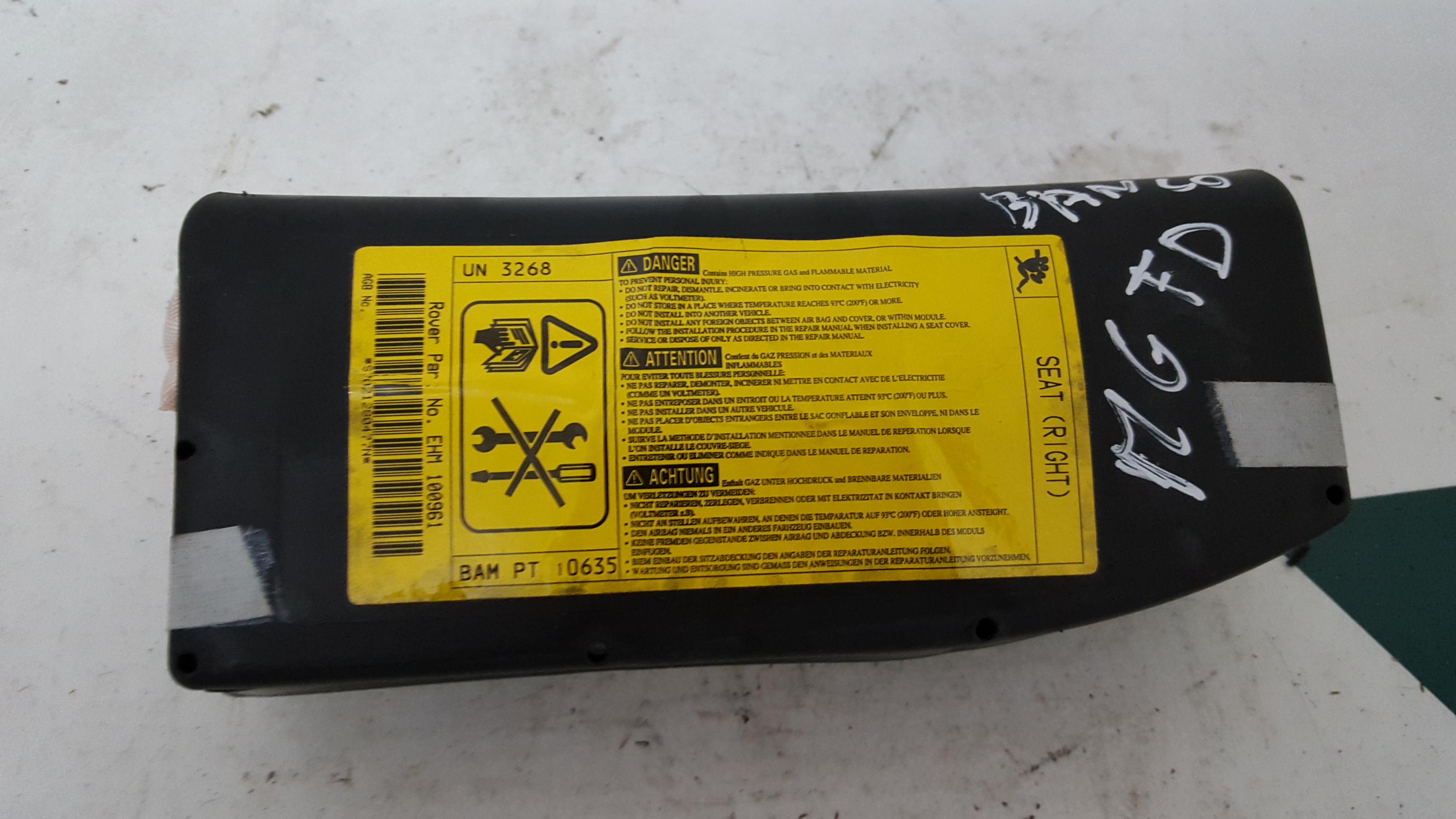 Airbag Banco Dto MG - ID S_40093