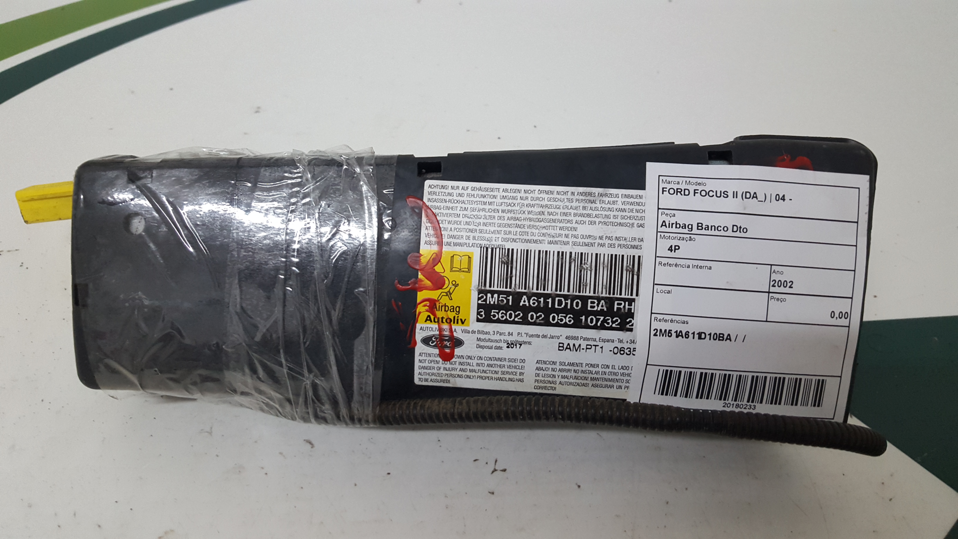 Airbag Banco Dto FORD - ID S_40232