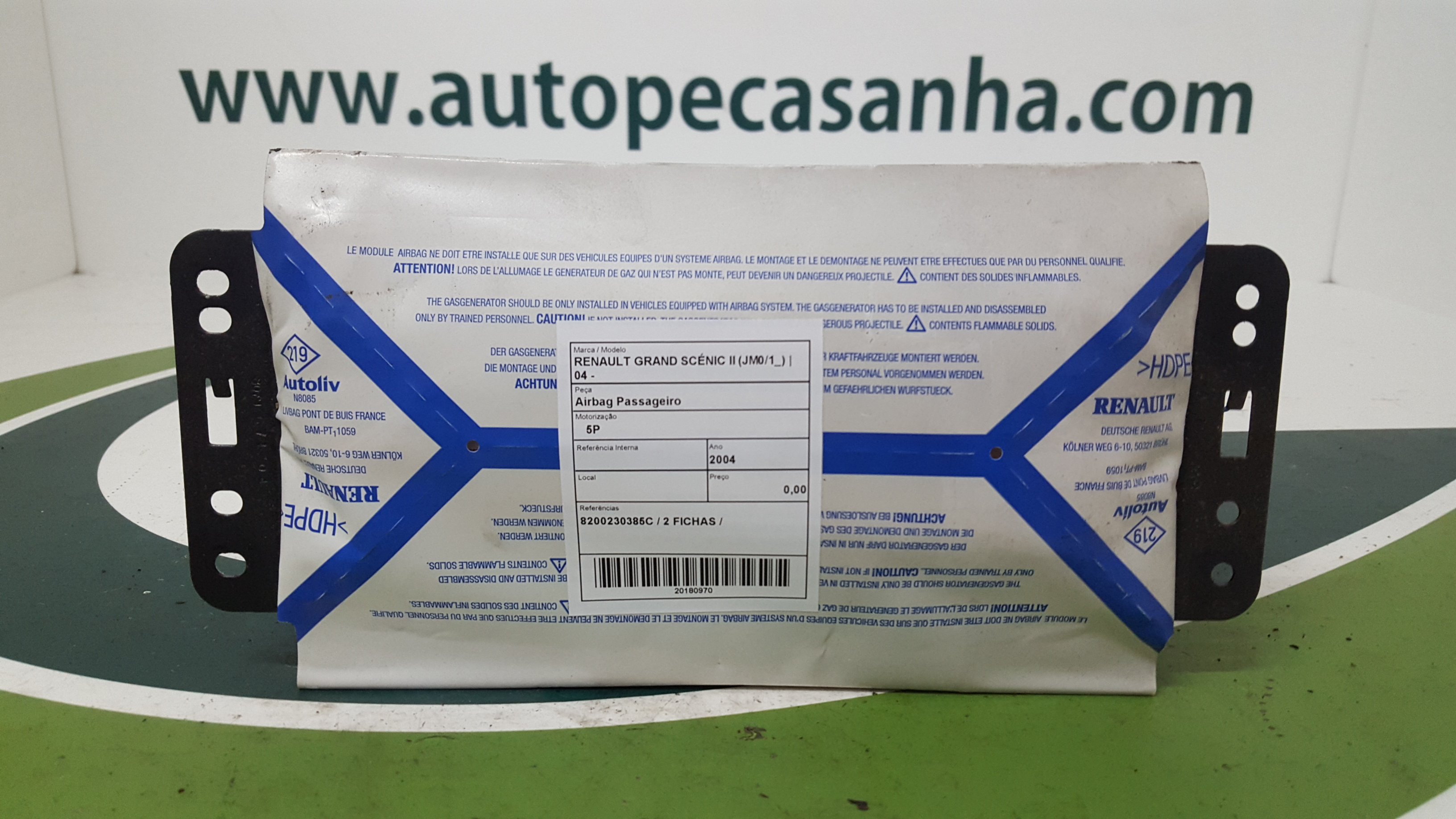 Airbag Passageiro RENAULT - ID S_40969