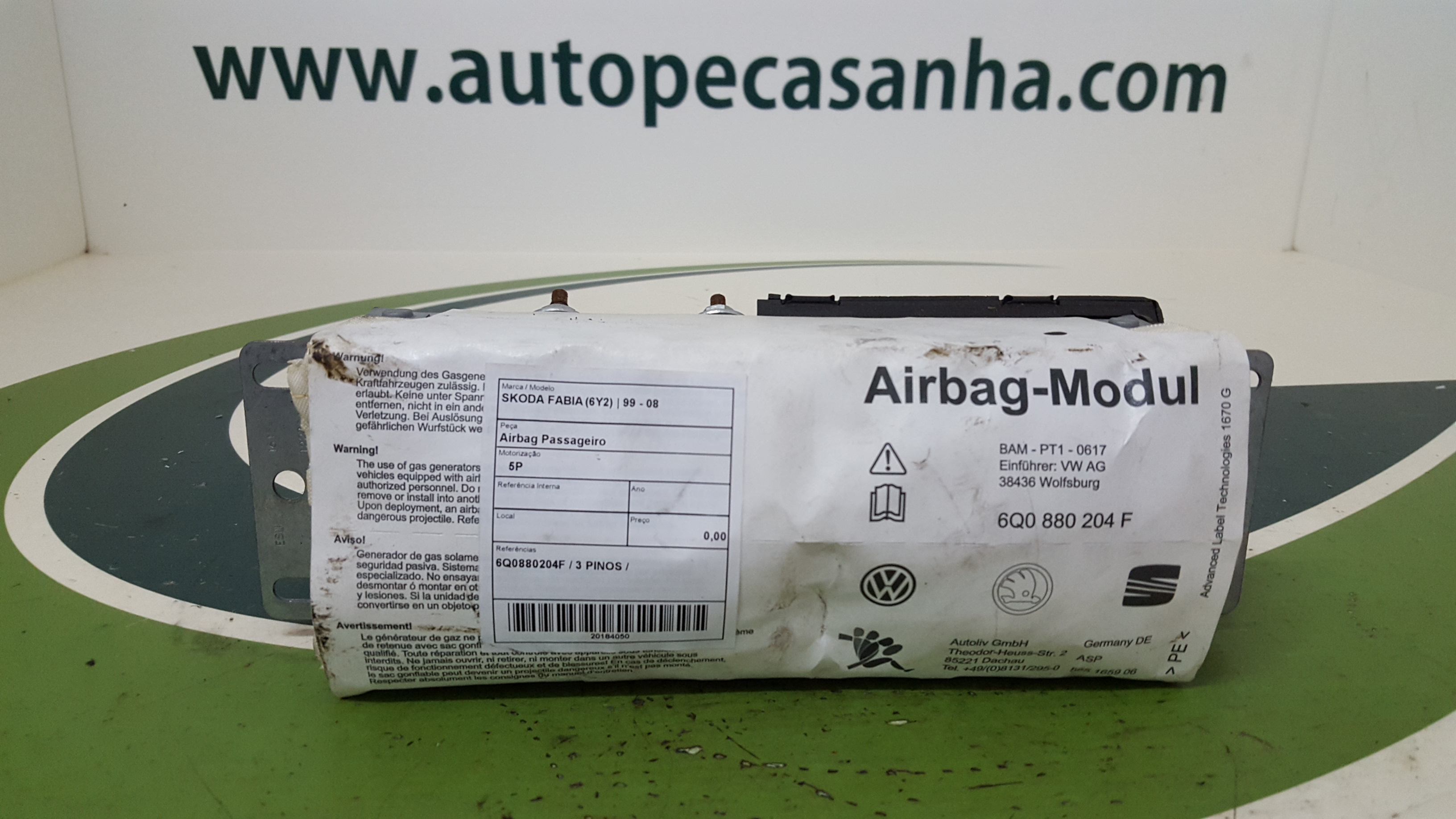 Airbag Passageiro SKODA - ID S_44049
