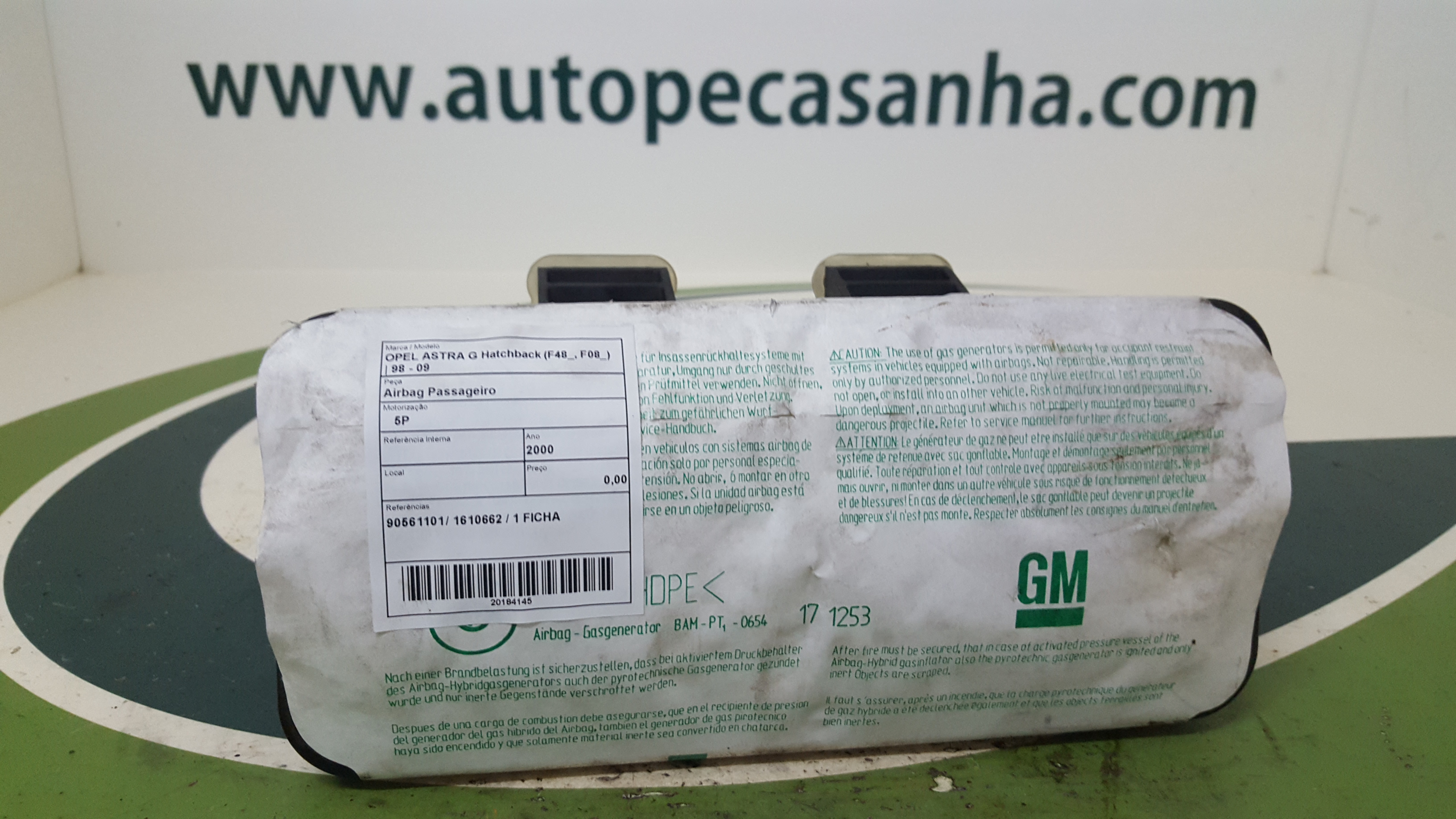 Airbag Passageiro OPEL - ID S_44144