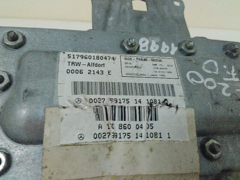 Airbag de Porta Frente Dto MERCEDES-BENZ C-CLASS (W202) | 93 - 00 Imagem-2