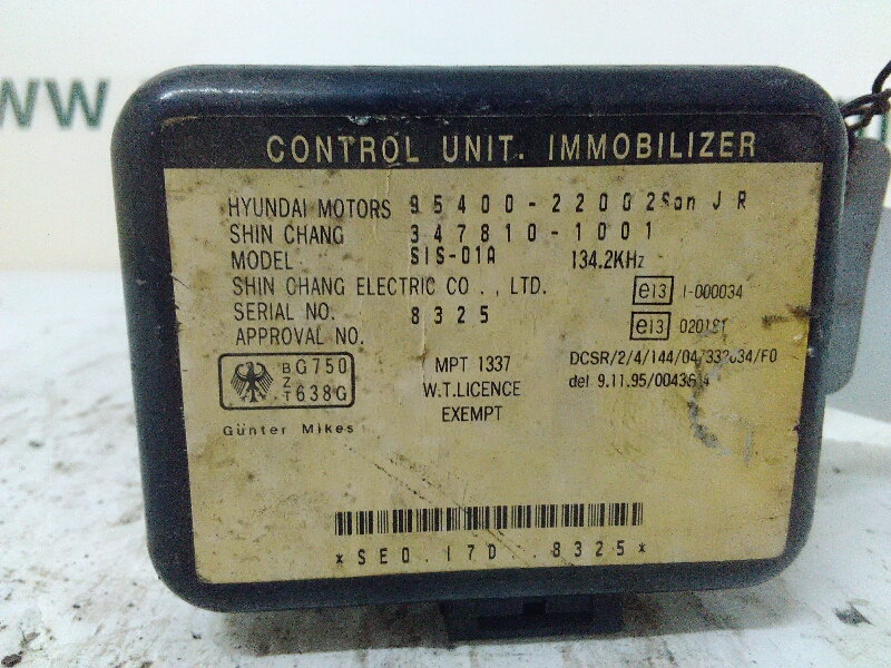 Imobilizador HYUNDAI ACCENT I (X-3) | 94 - 02 Imagem-1