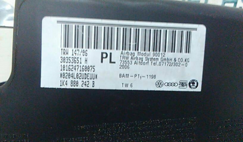 Airbag Banco Dto SEAT LEON (1P1) | 05 - 13 Imagem-1