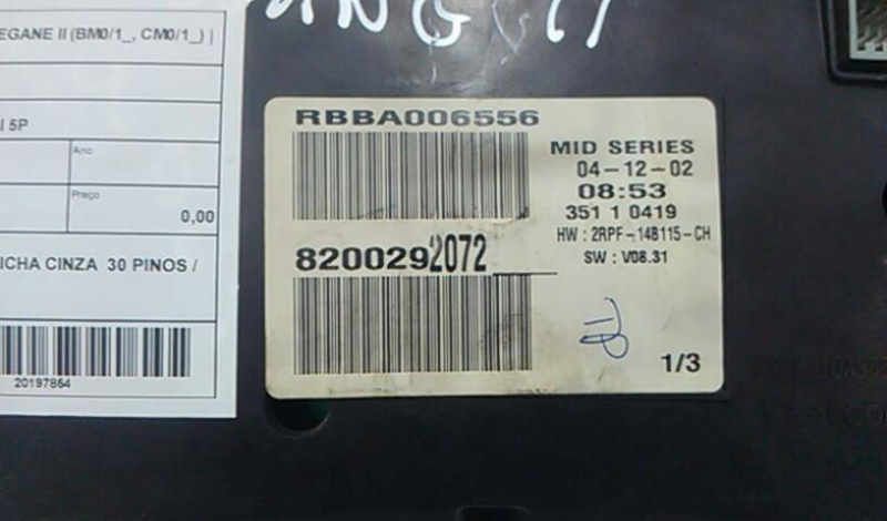 Quadrante RENAULT MEGANE II (BM0/1_, CM0/1_) | 01 - 12 Imagem-3