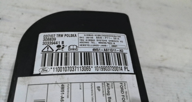 Airbag Banco Esq FORD FOCUS II (DA_, HCP, DP) | 04 - 13 Imagem-1