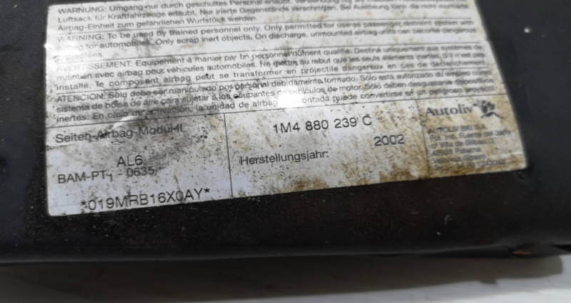 Airbag Banco Esq SEAT LEON (1M1) | 99 - 06 Imagem-1