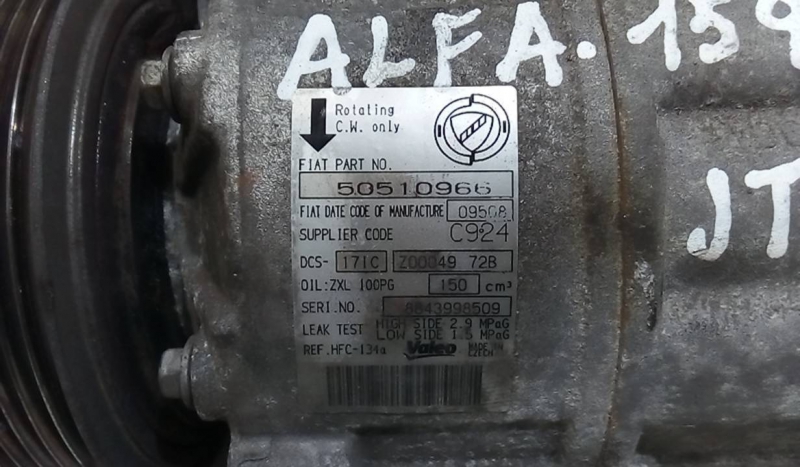Compressor do Ar condicionado ALFA ROMEO 159 Sportwagon (939_) | 05 - 12 Imagem-1
