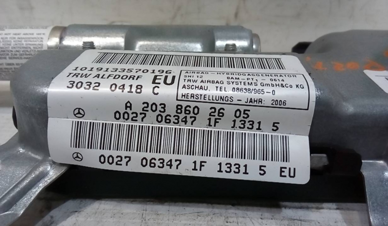 Airbag de Porta Frente Dto MERCEDES-BENZ C-CLASS T-Model (S203) | 01 - 07 Imagem-1