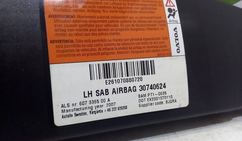 Airbag Banco Esq VOLVO C30 (533) | 06 - 13 Imagem-1