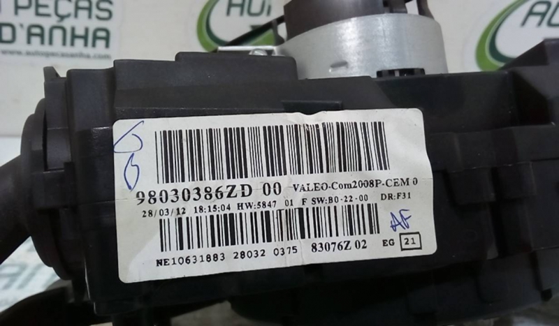 Manipulo Completo Luzes/Escovas PEUGEOT 208 I (CA_, CC_) | 12 -  Imagem-1