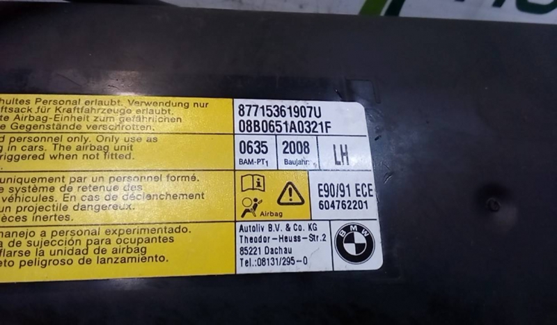 Airbag Banco Esq BMW 3 (E90) | 04 - 12 Imagem-1