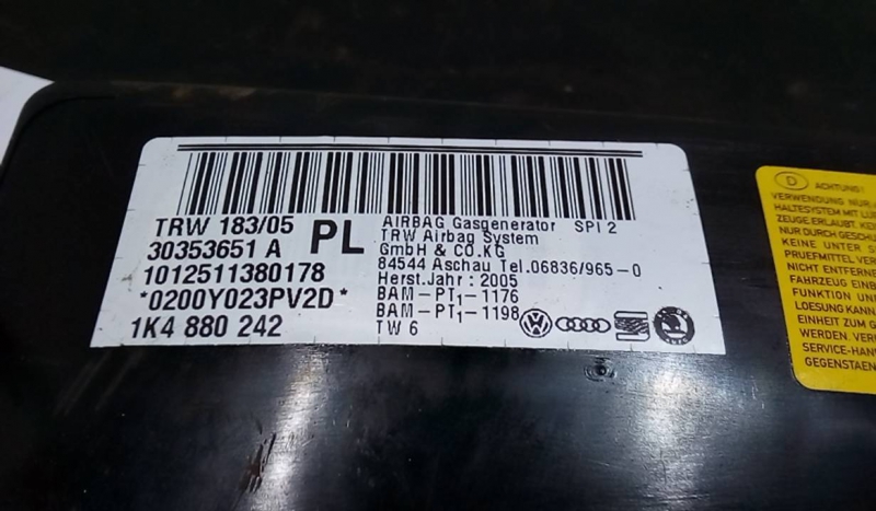 Airbag Banco Dto SEAT LEON (1P1) | 05 - 13 Imagem-1