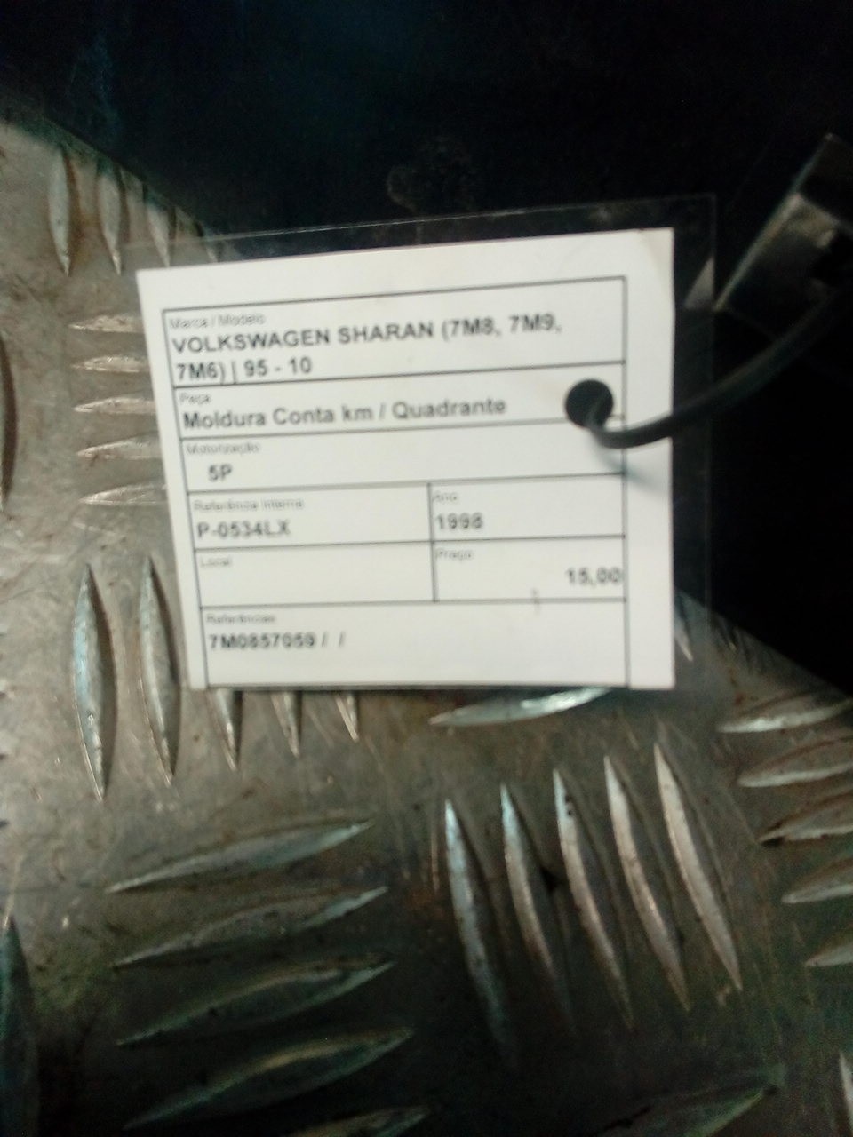 Abdeckung Tachoblende Verkleidung VOLKSWAGEN SHARAN (7M8, 7M9, 7M6) | 95 - 10 Imagem-4