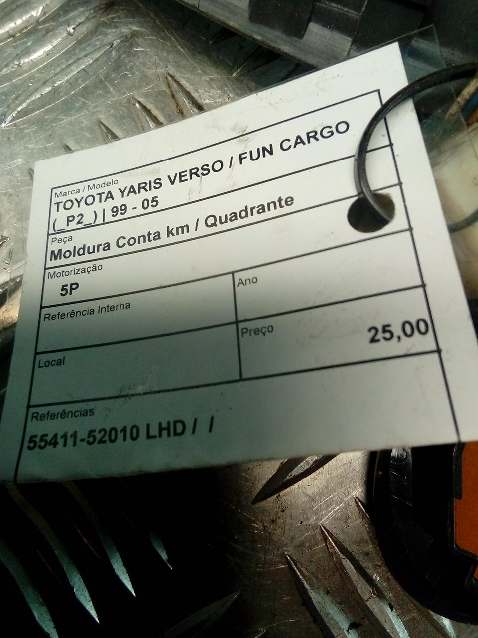 Abdeckung Tachoblende Verkleidung TOYOTA YARIS VERSO / FUN CARGO (_P2_) | 99 - 05 Imagem-3
